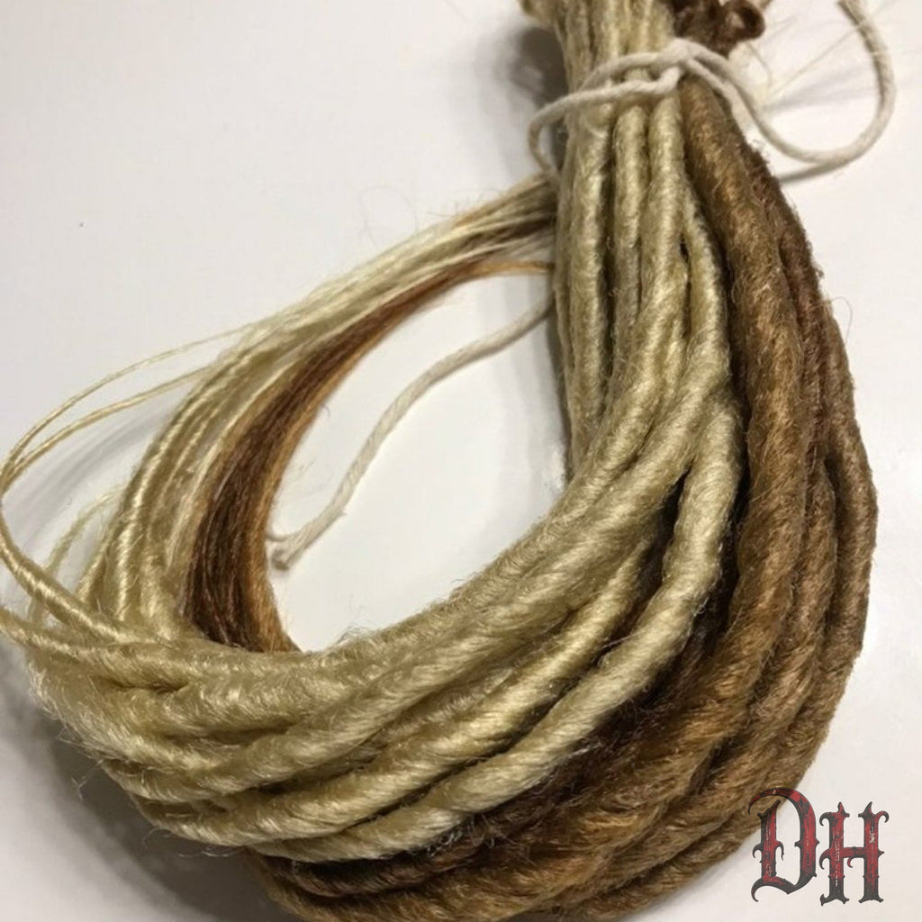 15 SE Single Ended Mix Blonde Dreads Dreadlocks Hair Extensions