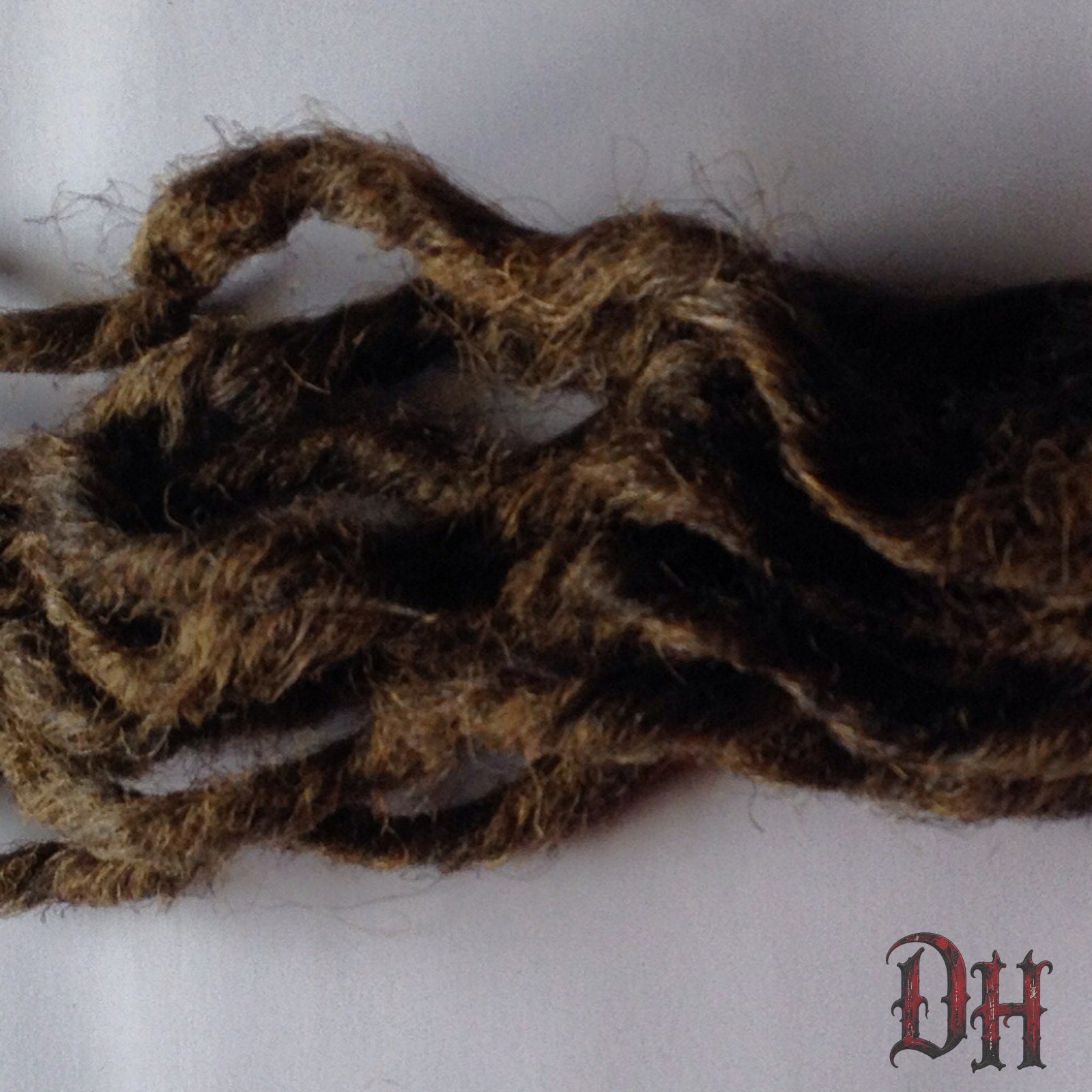 15 SE Single Ended Wavy Curly Dreads Dreadlocks Hair Extensions Brown