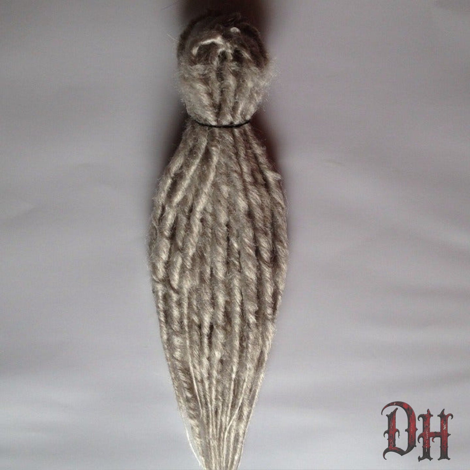 15 White DE Double Ended Dreads Dreadlocks Hair Extension