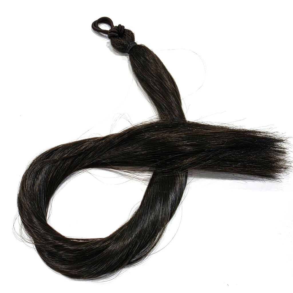 Dark brown ponytail extension 24 inch, color 4 straight synthetic hair pony fall