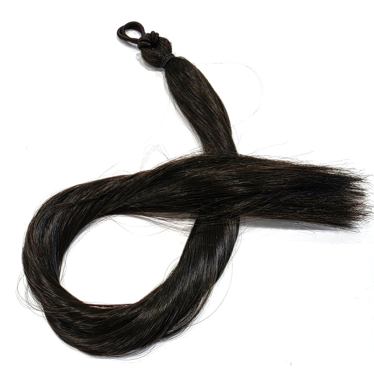 Dark brown ponytail extension 24 inch, color 4 straight synthetic hair pony fall