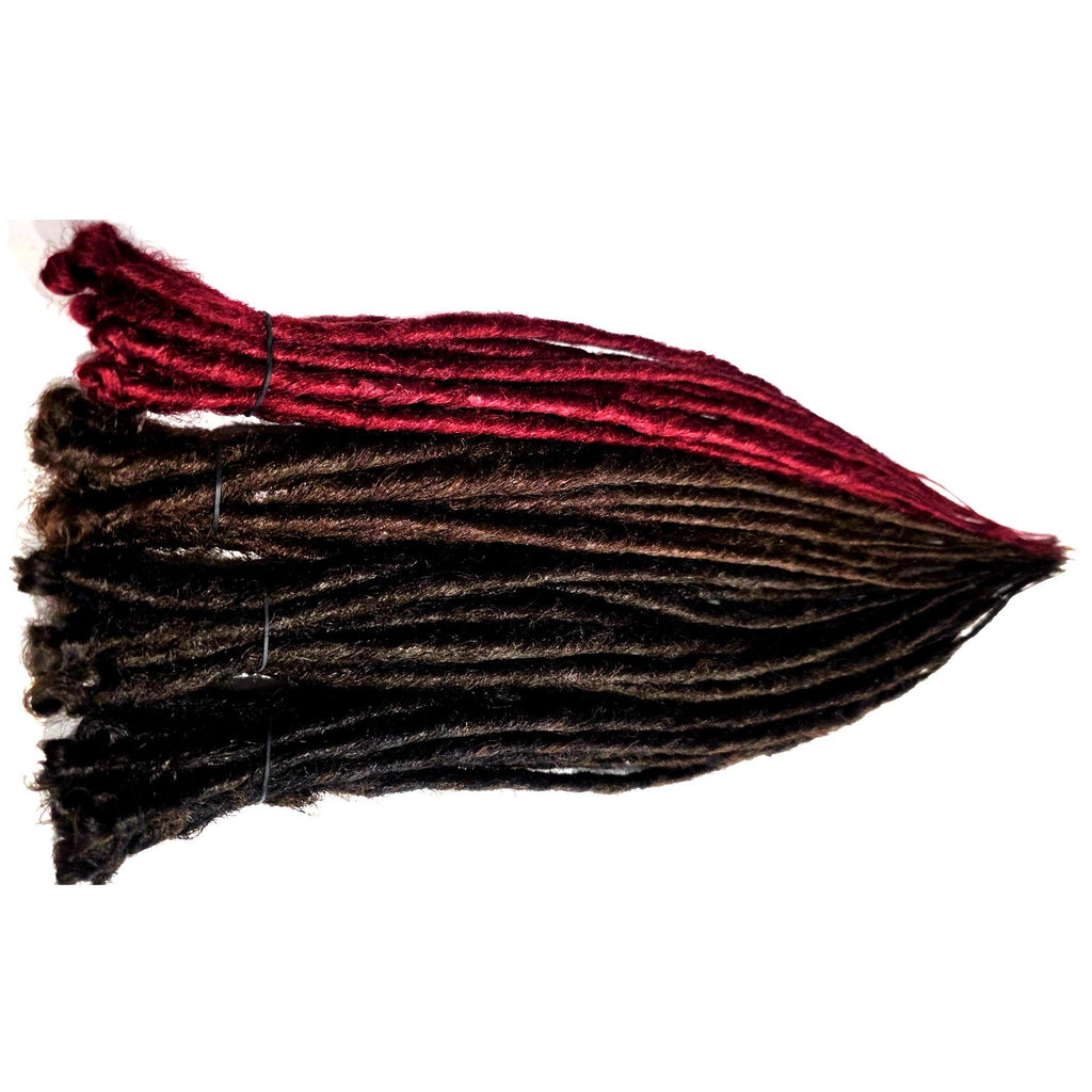 50 SE Single Ended Black Brown Burgundy Red Dreads Dreadlock Hair