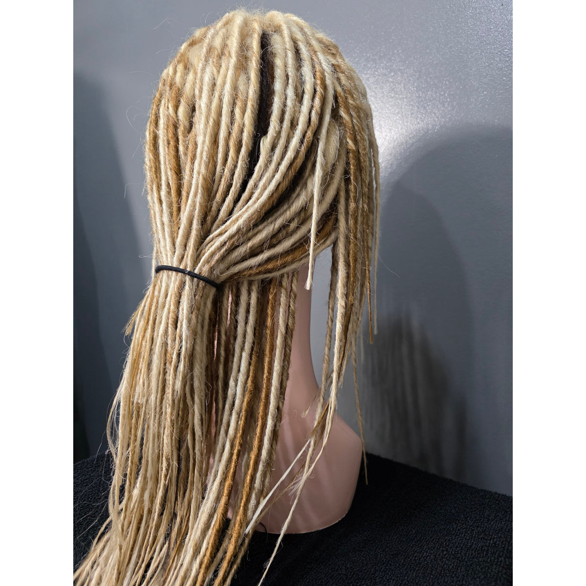 Full Cap Dreadlock Dread Wig Blonde Mix Light and Dark Synthetic Handmade 22 in