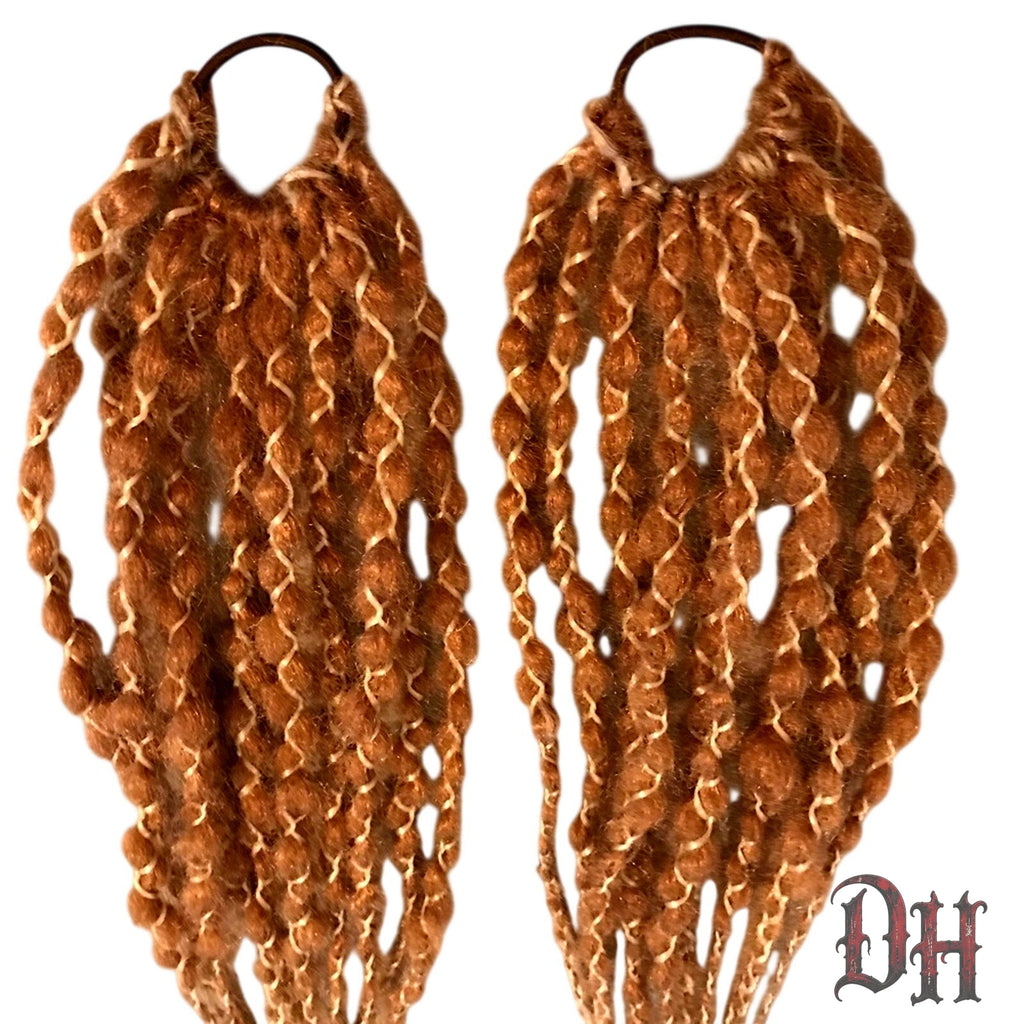 (2) Dread Dreadlock Braid Pony Fall Hair Extension