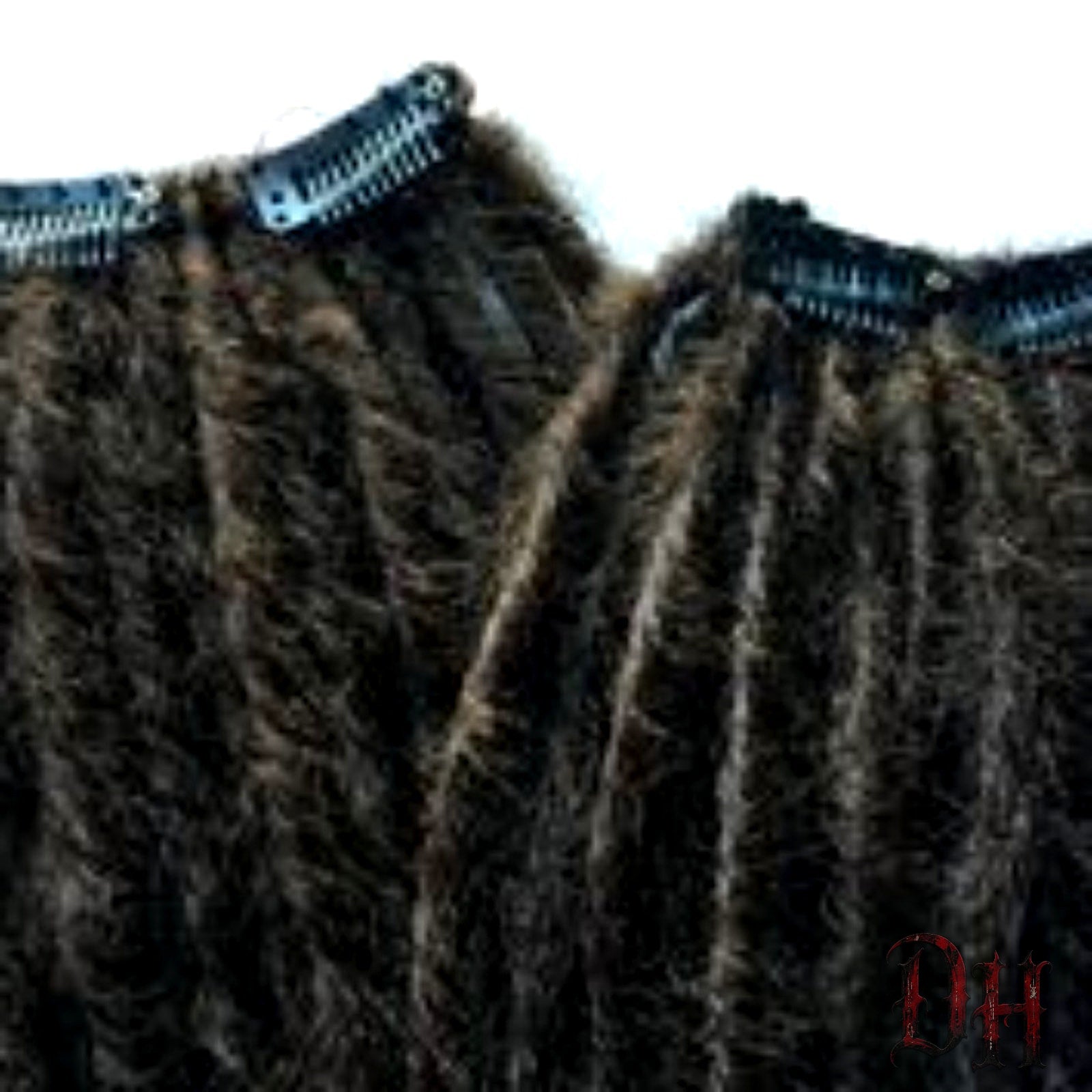 (2) Sets of Clip in Synthetic Dreads Dreadlocks Sets Dark Brown 40 Total