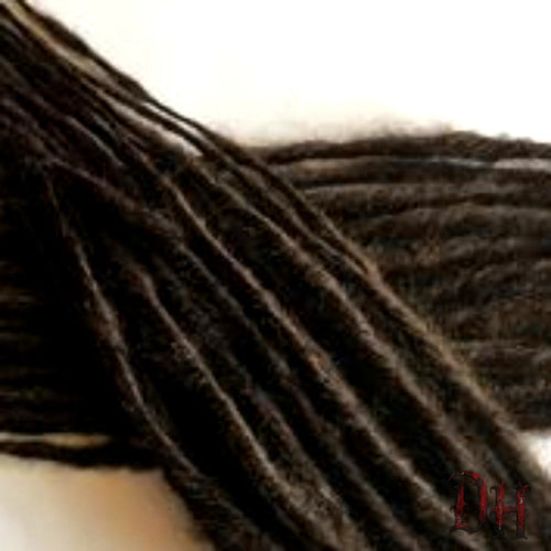 (2) Sets of Clip in Synthetic Dreads Dreadlocks Sets Dark Brown 40 Total