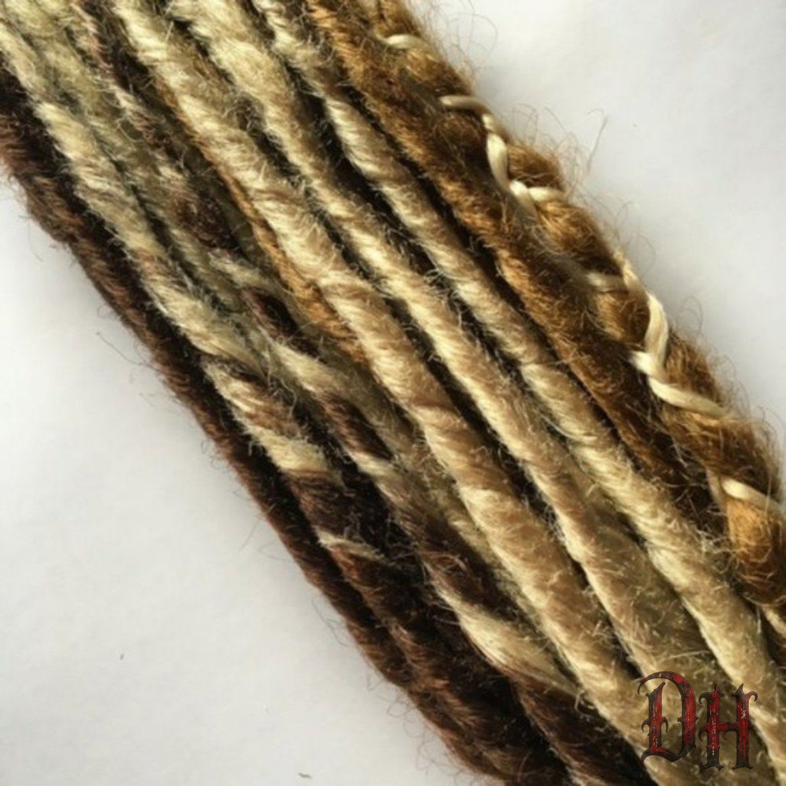 20 SE Single Ended Blonde Brown Mix Dreads Dreadlocks Synthetic Hair Extensions