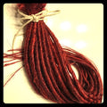 20 SE Single Ended Burgundy Red Dreads Dreadlocks Hair Extensions