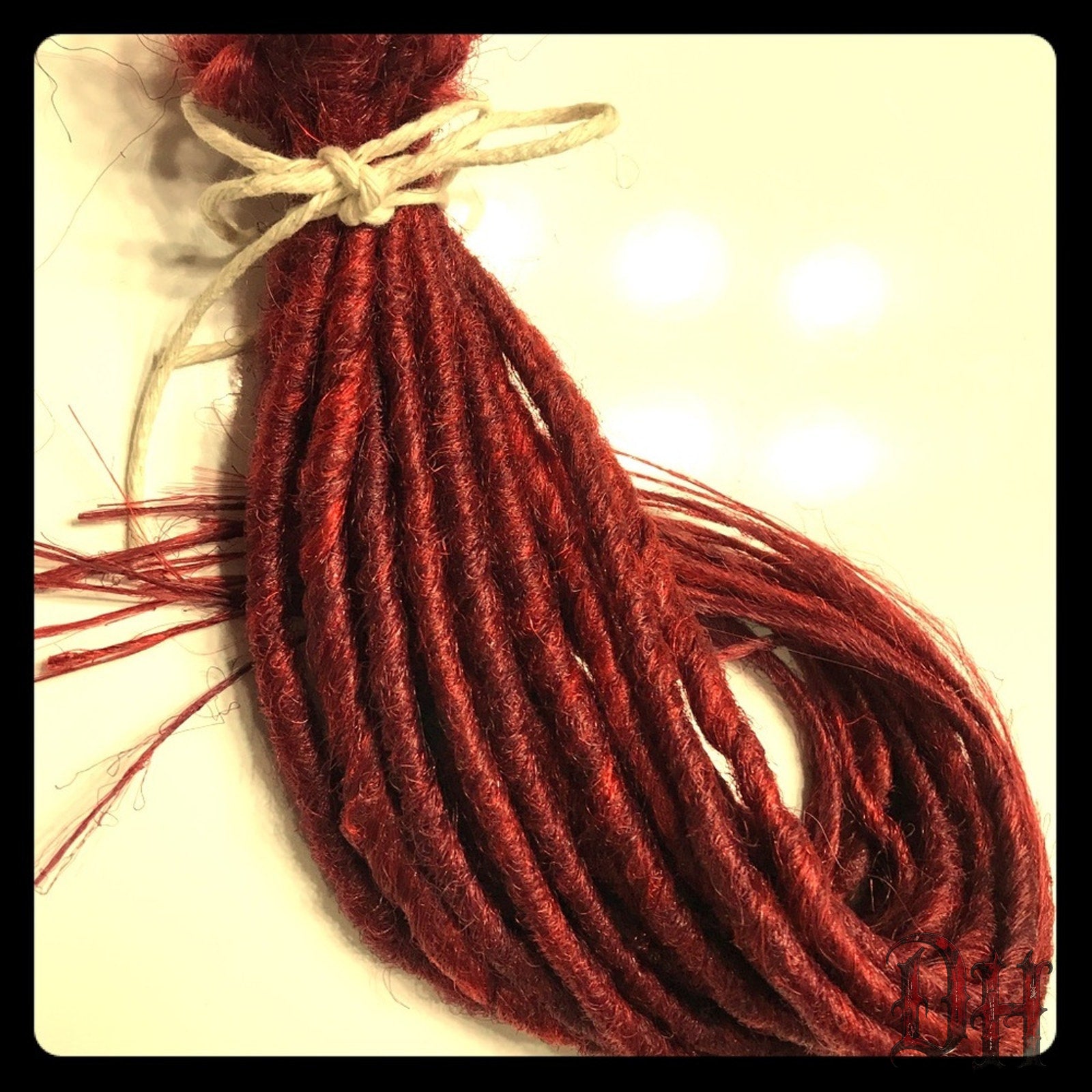 20 SE Single Ended Burgundy Red Dreads Dreadlocks Hair Extensions