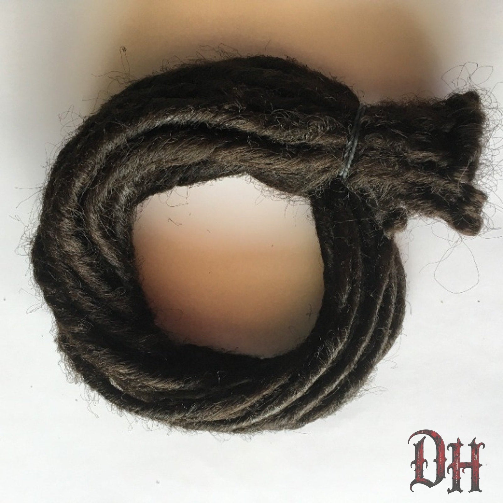 20 SE Single Ended Dark Brown Dreads Dreadlock Hair Extensions