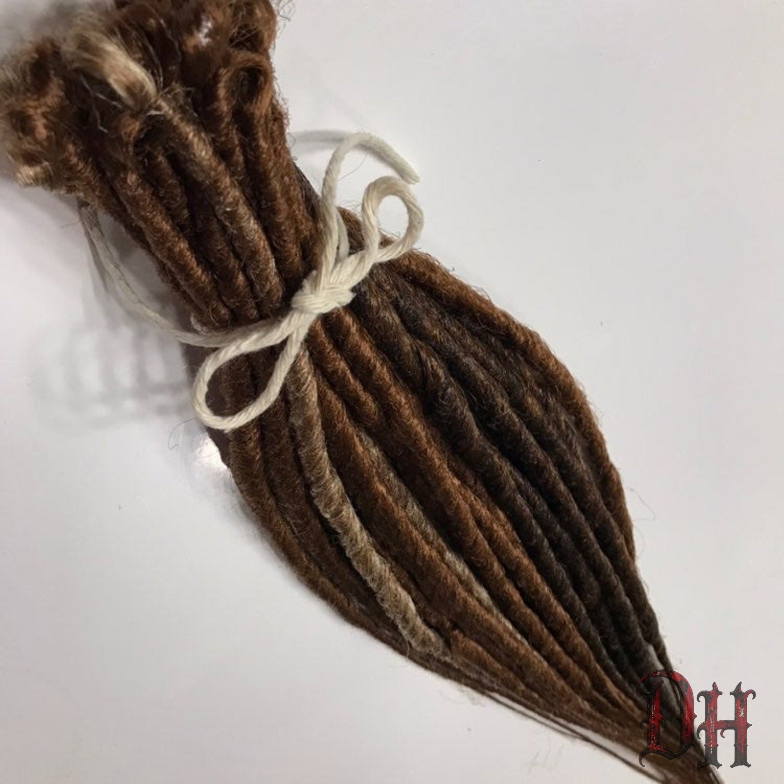 20 SE Single Ended Mix Auburn Brown Dreads Dreadlocks Hair Extensions