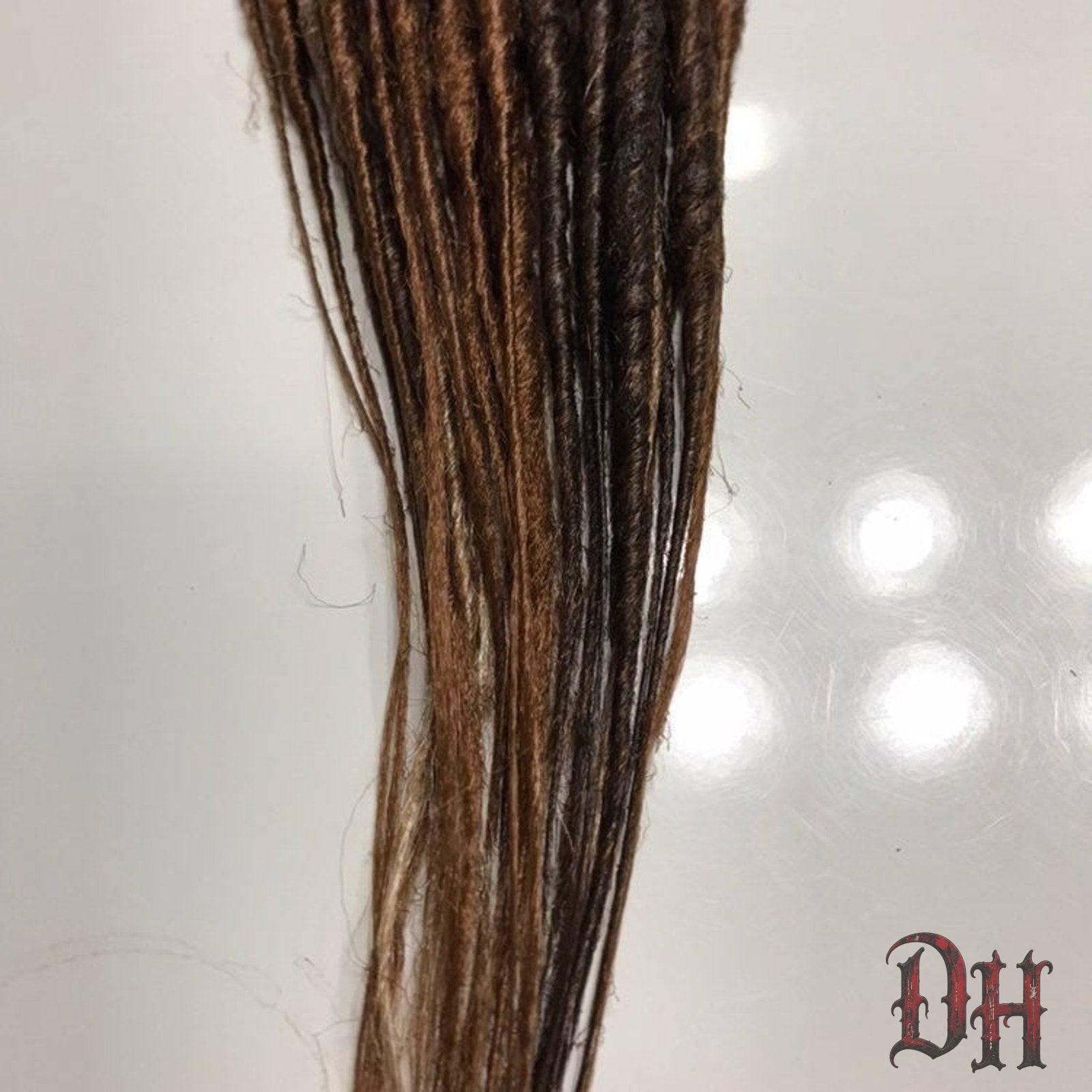 20 SE Single Ended Mix Auburn Brown Dreads Dreadlocks Hair Extensions