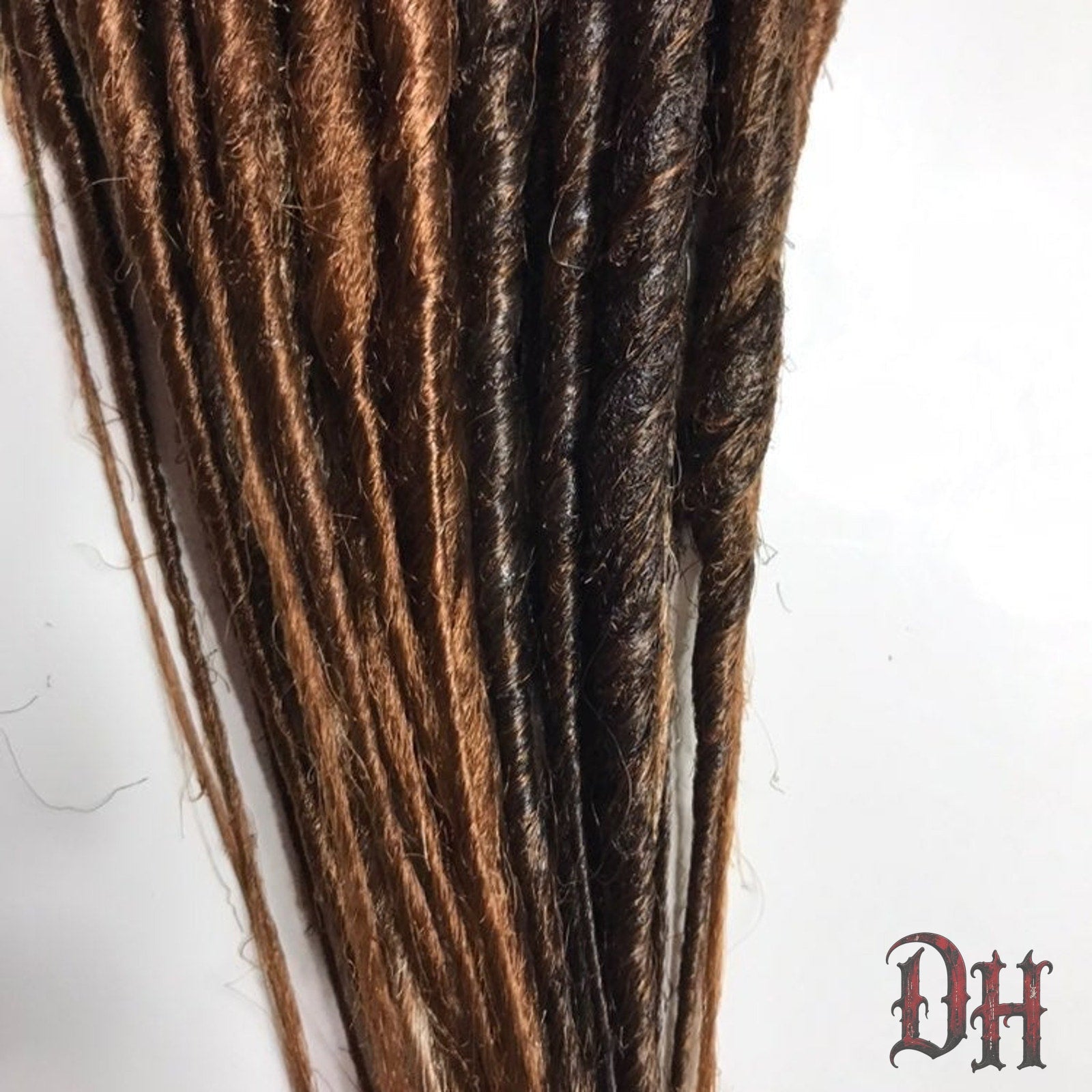 20 SE Single Ended Mix Auburn Brown Dreads Dreadlocks Hair Extensions