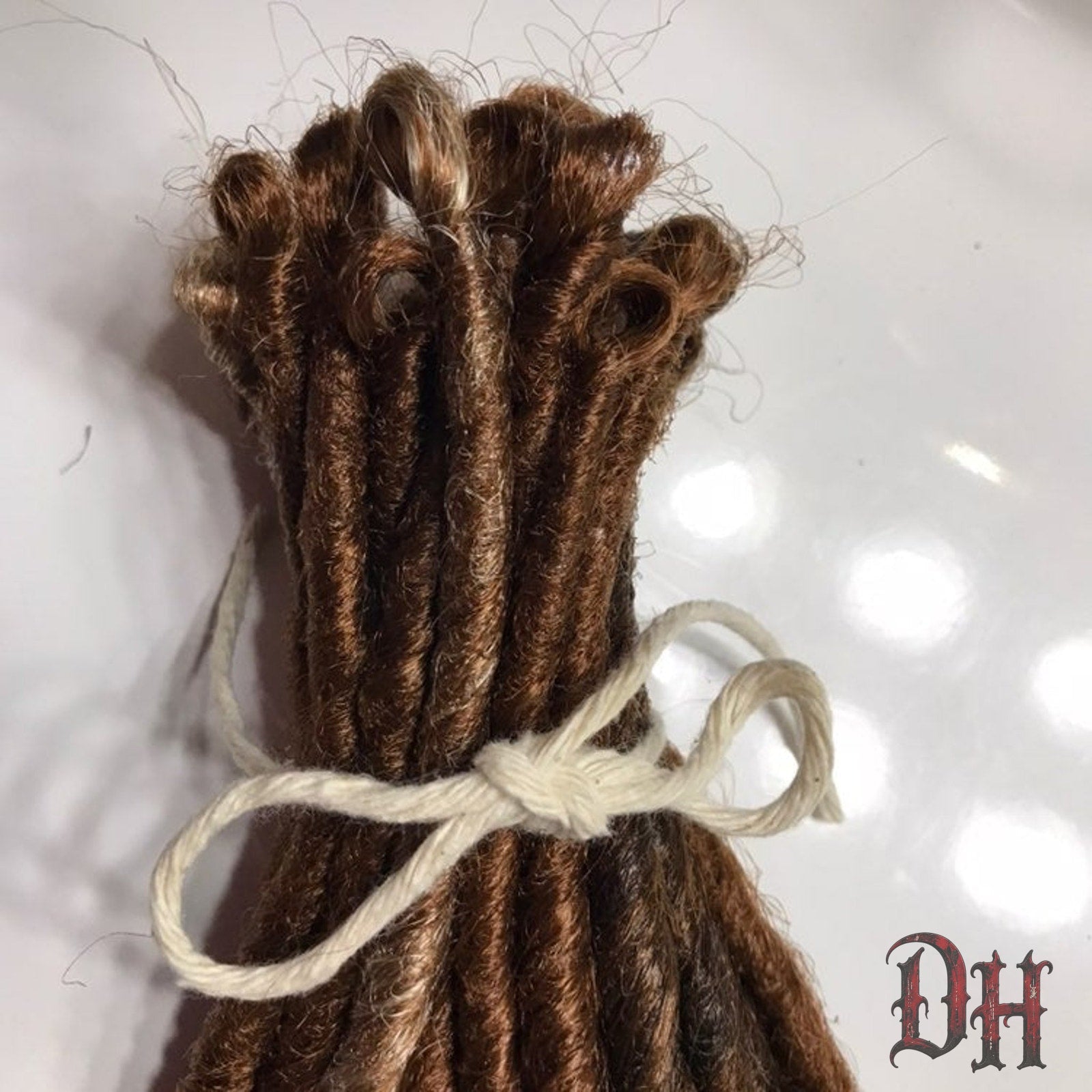 20 SE Single Ended Mix Auburn Brown Dreads Dreadlocks Hair Extensions