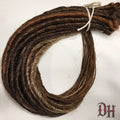 20 SE Single Ended Mix Auburn Brown Dreads Dreadlocks Hair Extensions