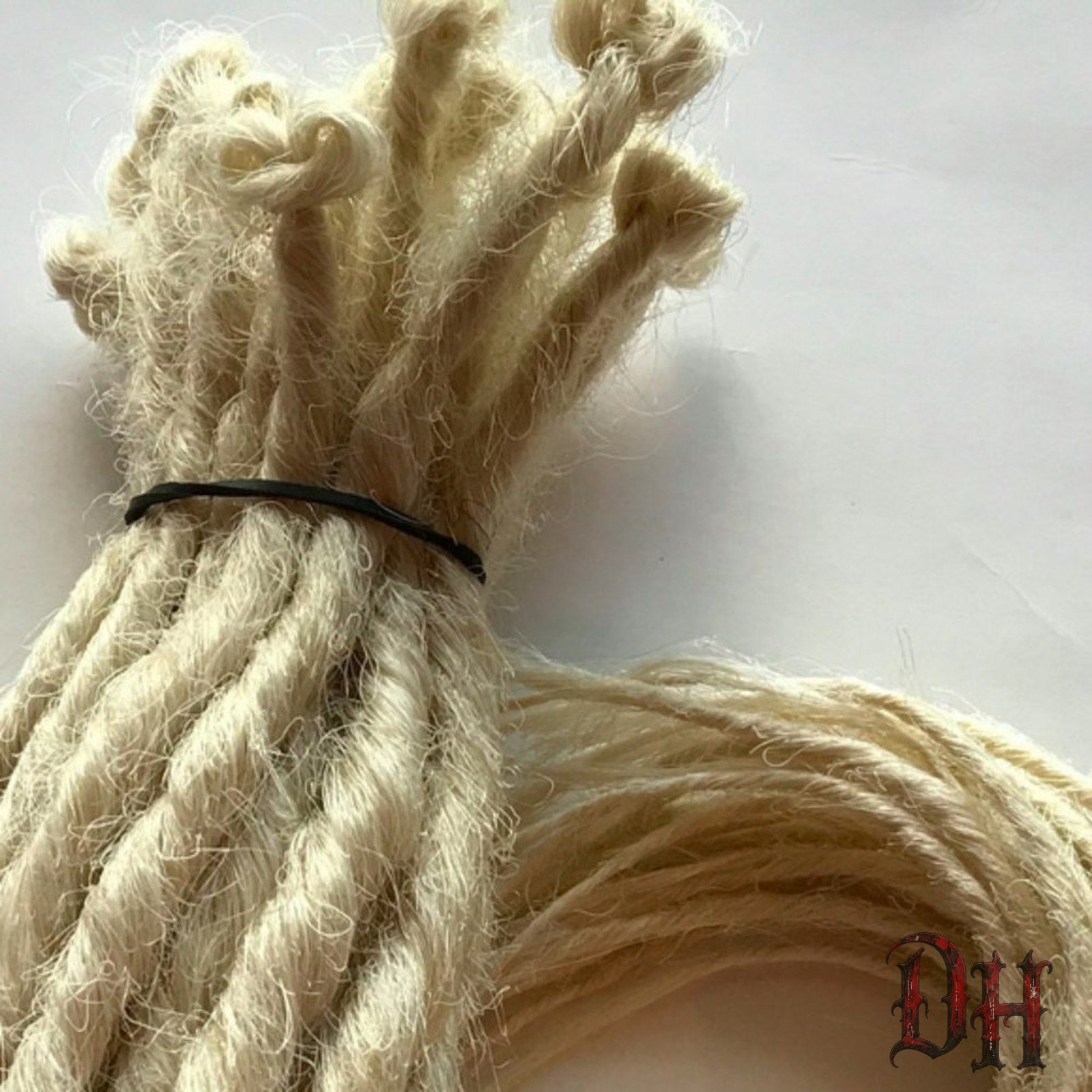 20 SE Single Ended Platinum Light Blonde Dreads Dreadlocks Hair Extensions