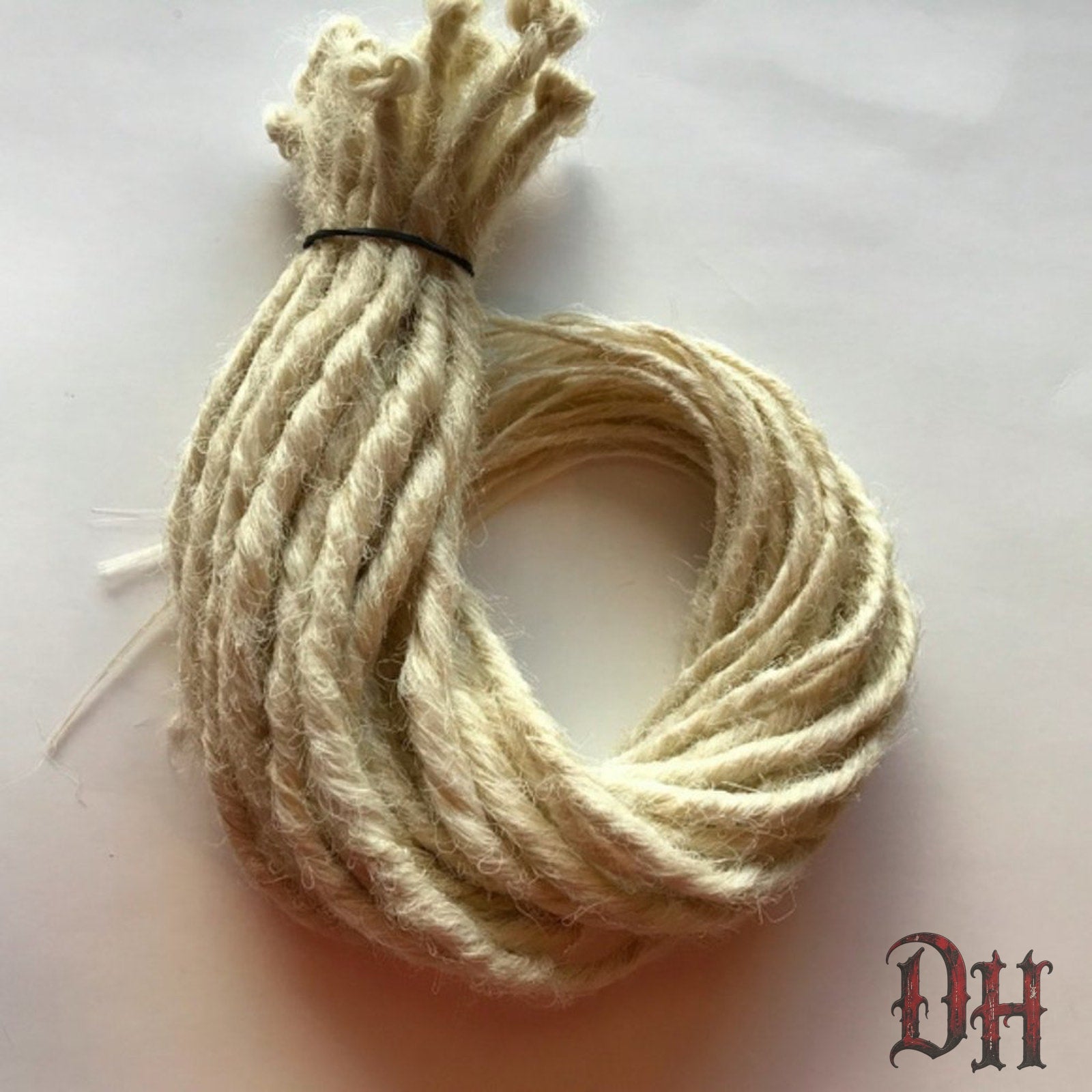 20 SE Single Ended Platinum Light Blonde Dreads Dreadlocks Hair Extensions
