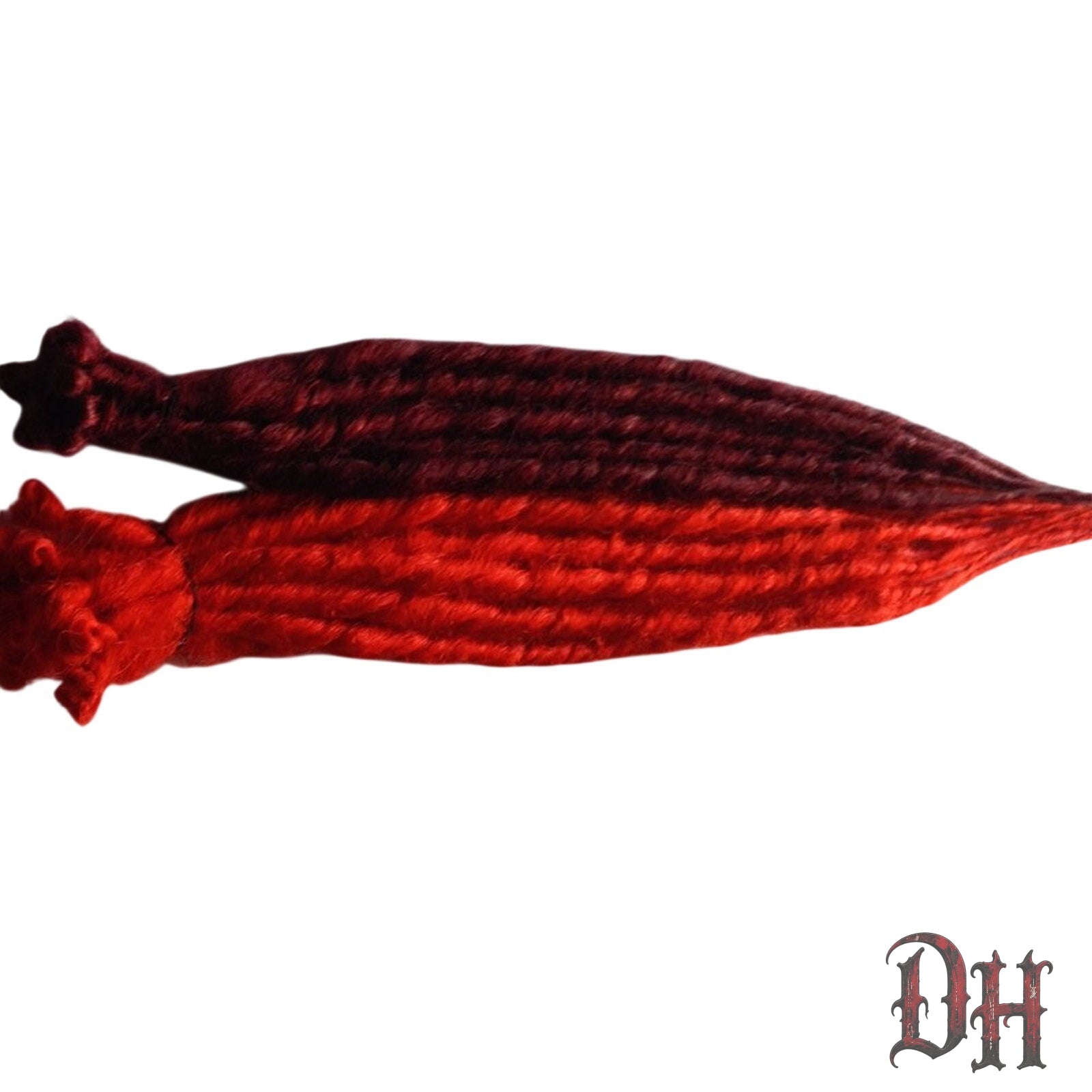 20 SE Single Ended Red and Burgundy Dreads Dreadlocks Hair Extensions