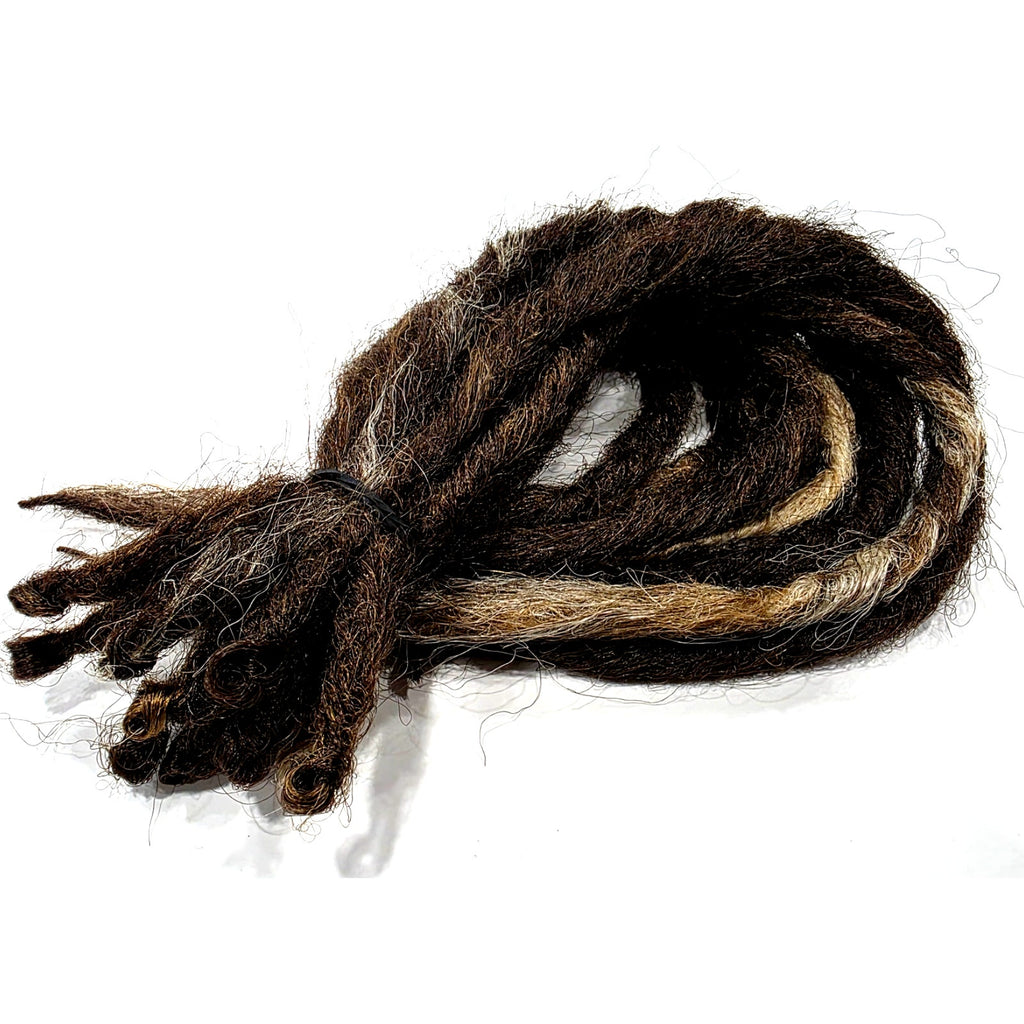 10 SE Single Ended Knotty Brown Blonde Synthetic Dread Dreadlock Hair Extensions