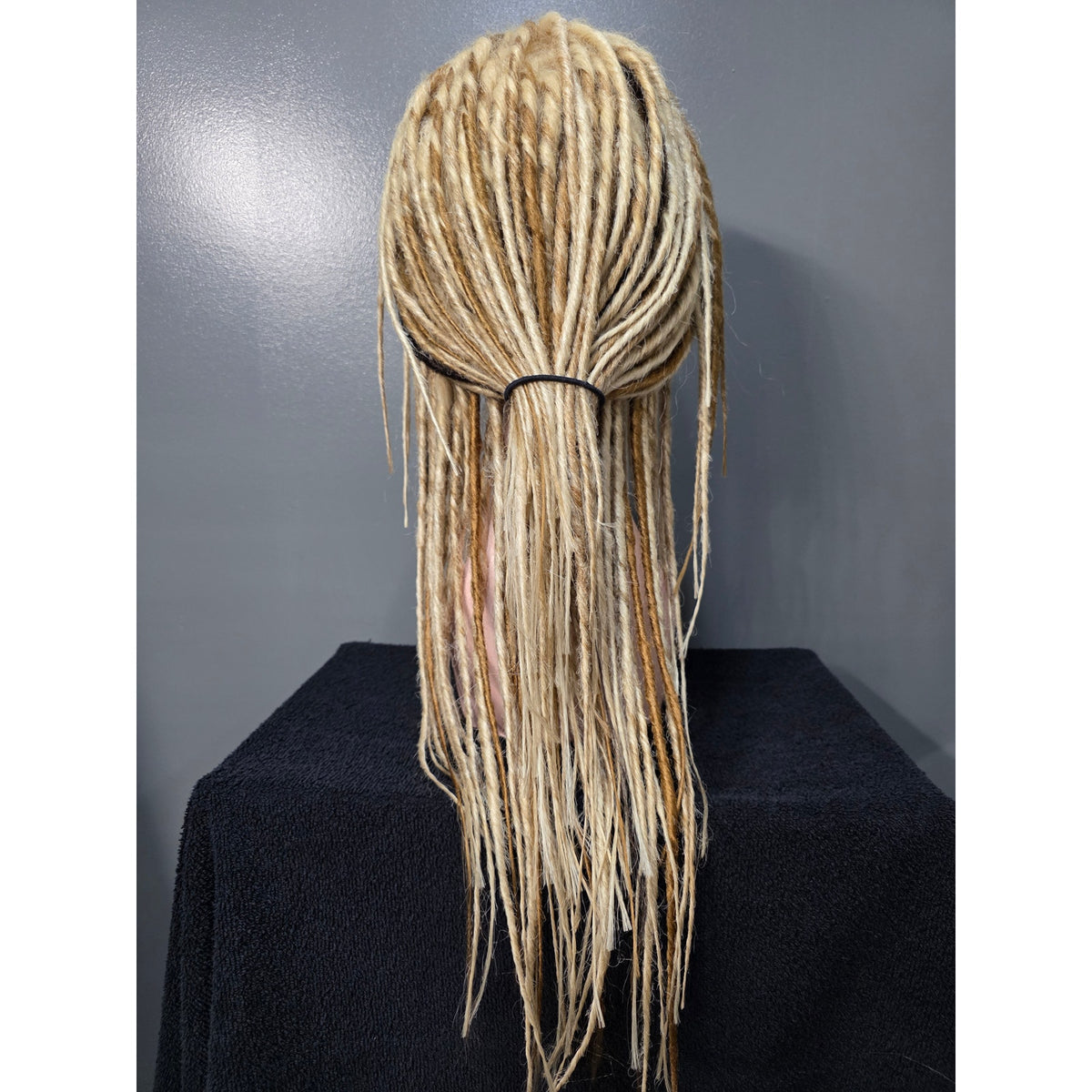 Full Cap Dreadlock Dread Wig Blonde Mix Light and Dark Synthetic Handmade 22 in