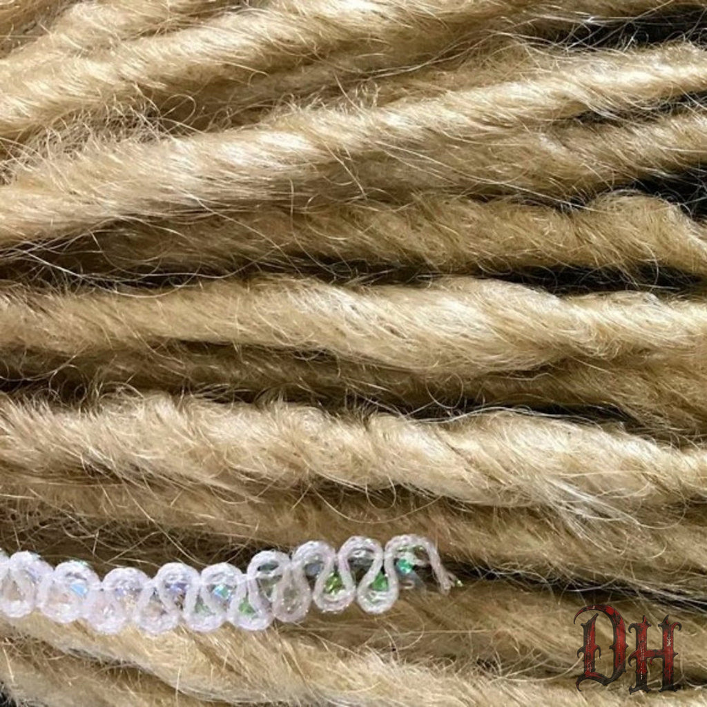 25 SE Single Ended Platinum Blonde Dread Dreadlock Hair Extensions