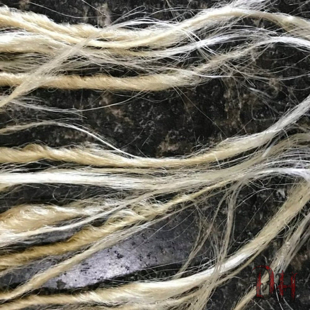 25 SE Single Ended Platinum Blonde Dread Dreadlock Hair Extensions