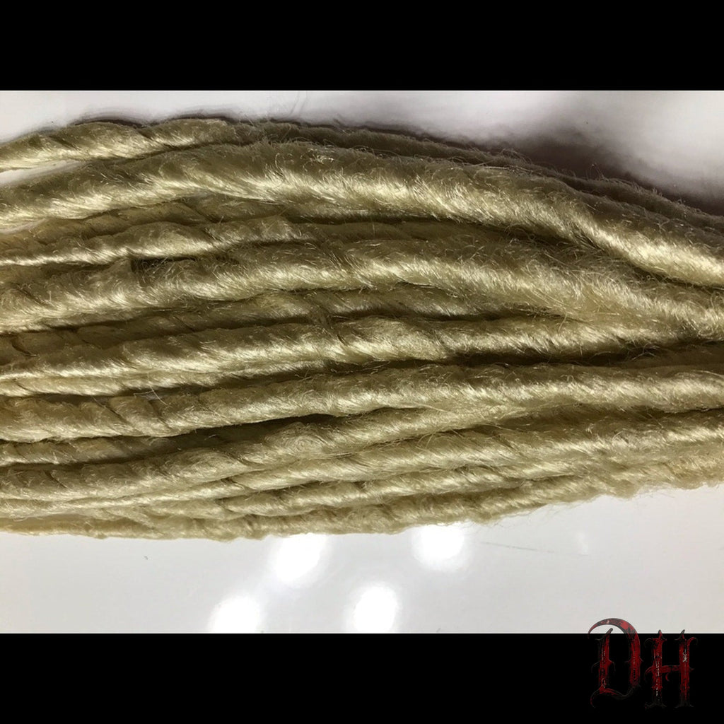 25 SE Single Ended Platinum Blonde Dreads Dreadlock Hair Extension