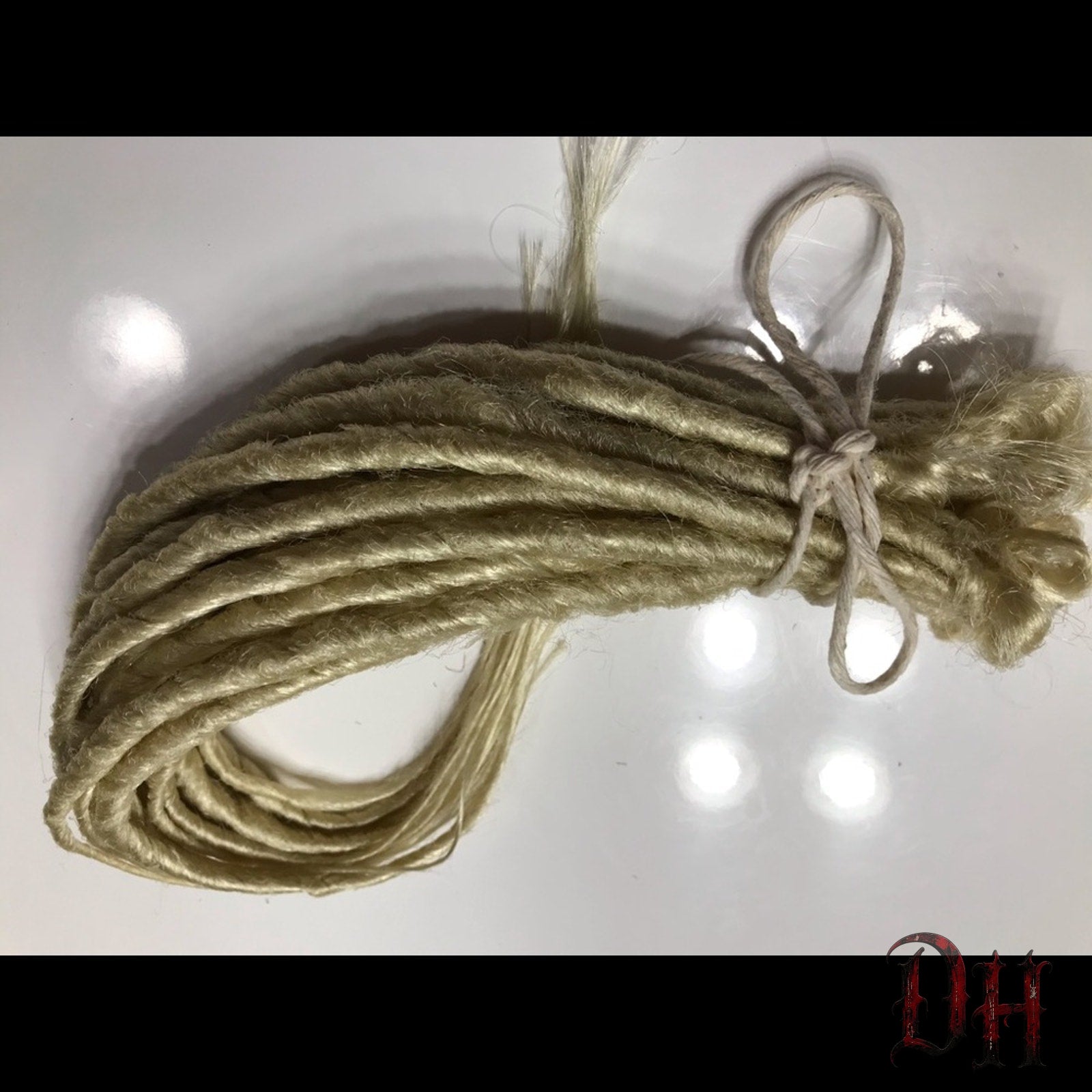 25 SE Single Ended Platinum Blonde Dreads Dreadlock Hair Extension