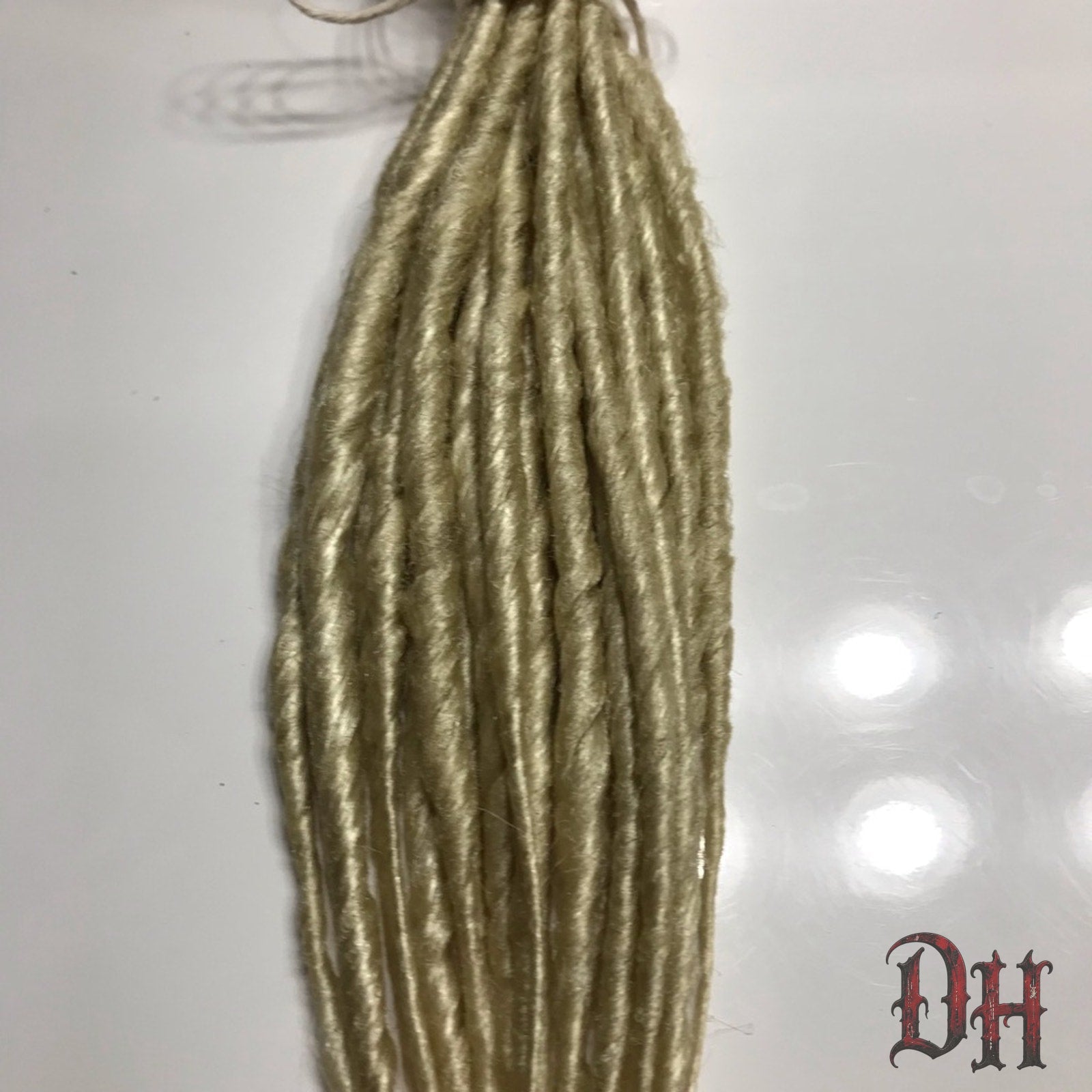 25 SE Single Ended Platinum Blonde Dreads Dreadlock Hair Extension