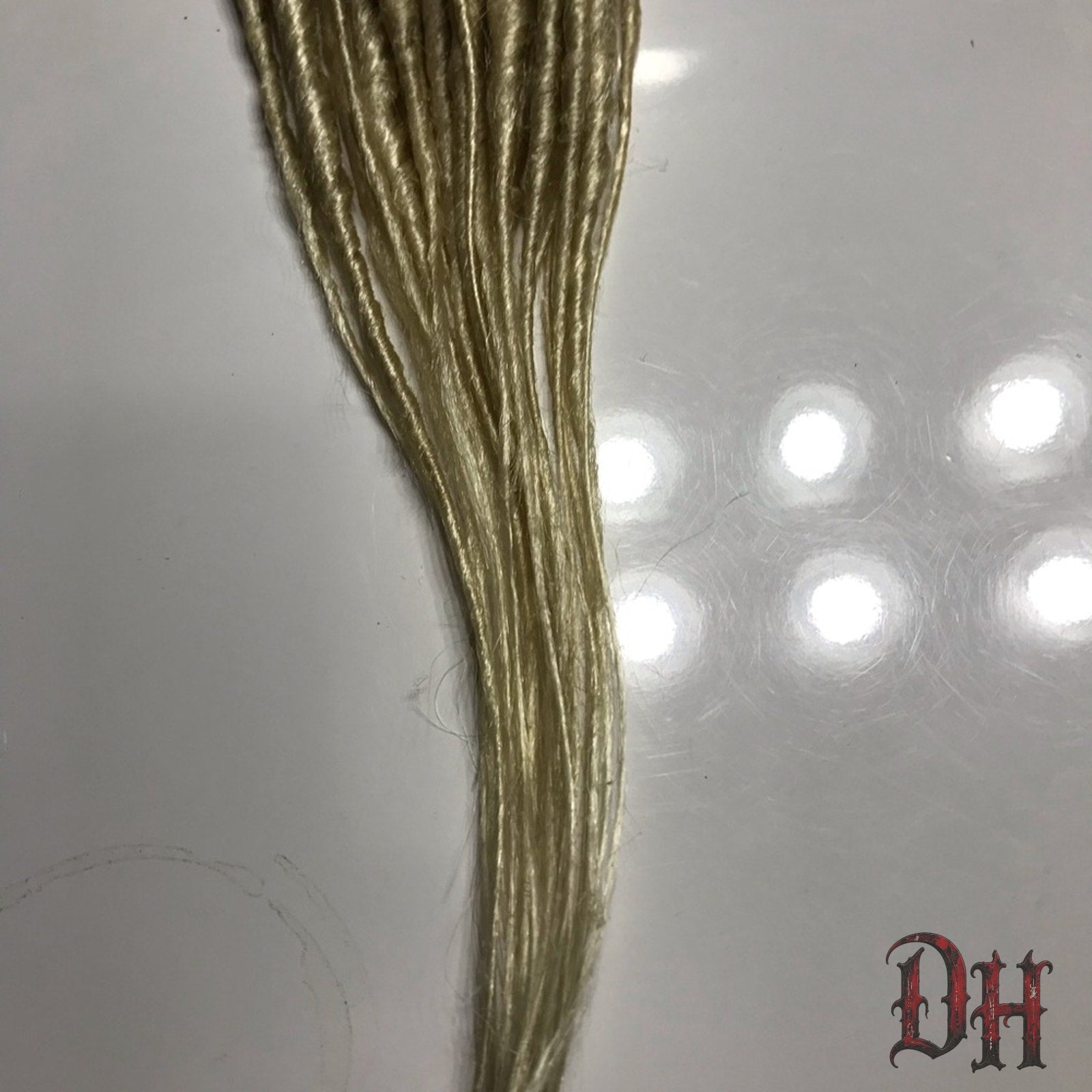 25 SE Single Ended Platinum Blonde Dreads Dreadlock Hair Extension