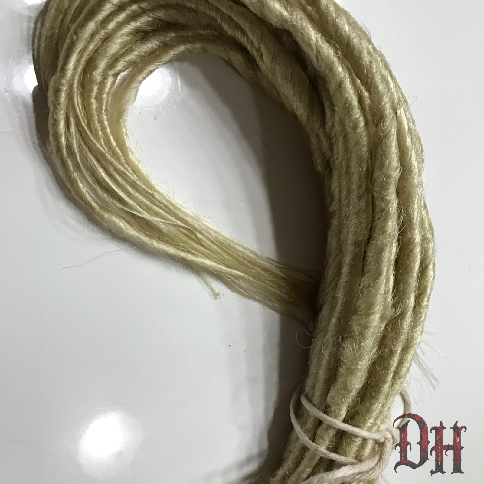 25 SE Single Ended Platinum Blonde Dreads Dreadlock Hair Extension
