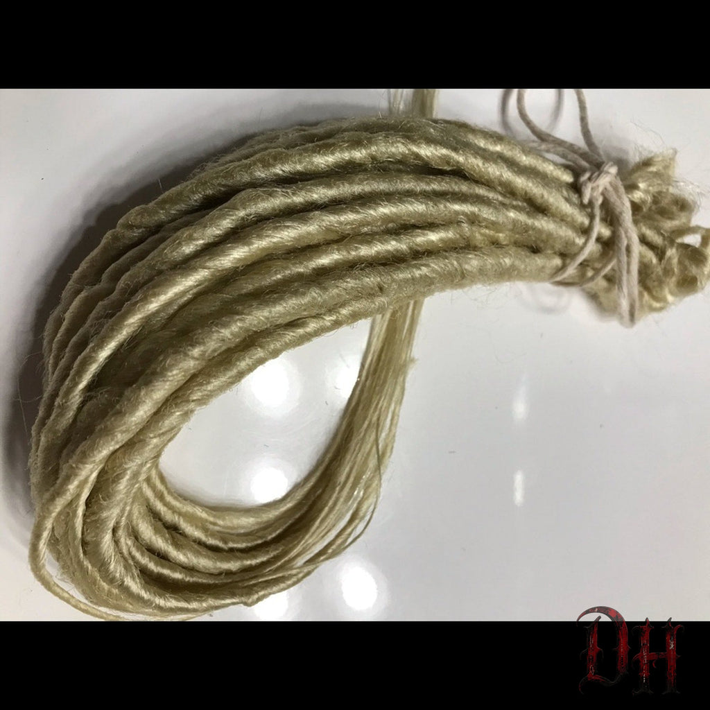 25 SE Single Ended Platinum Blonde Dreads Dreadlock Hair Extension