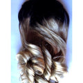Black to Light Blonde Human Hair Extensions Set Clip or Tape 18 inches