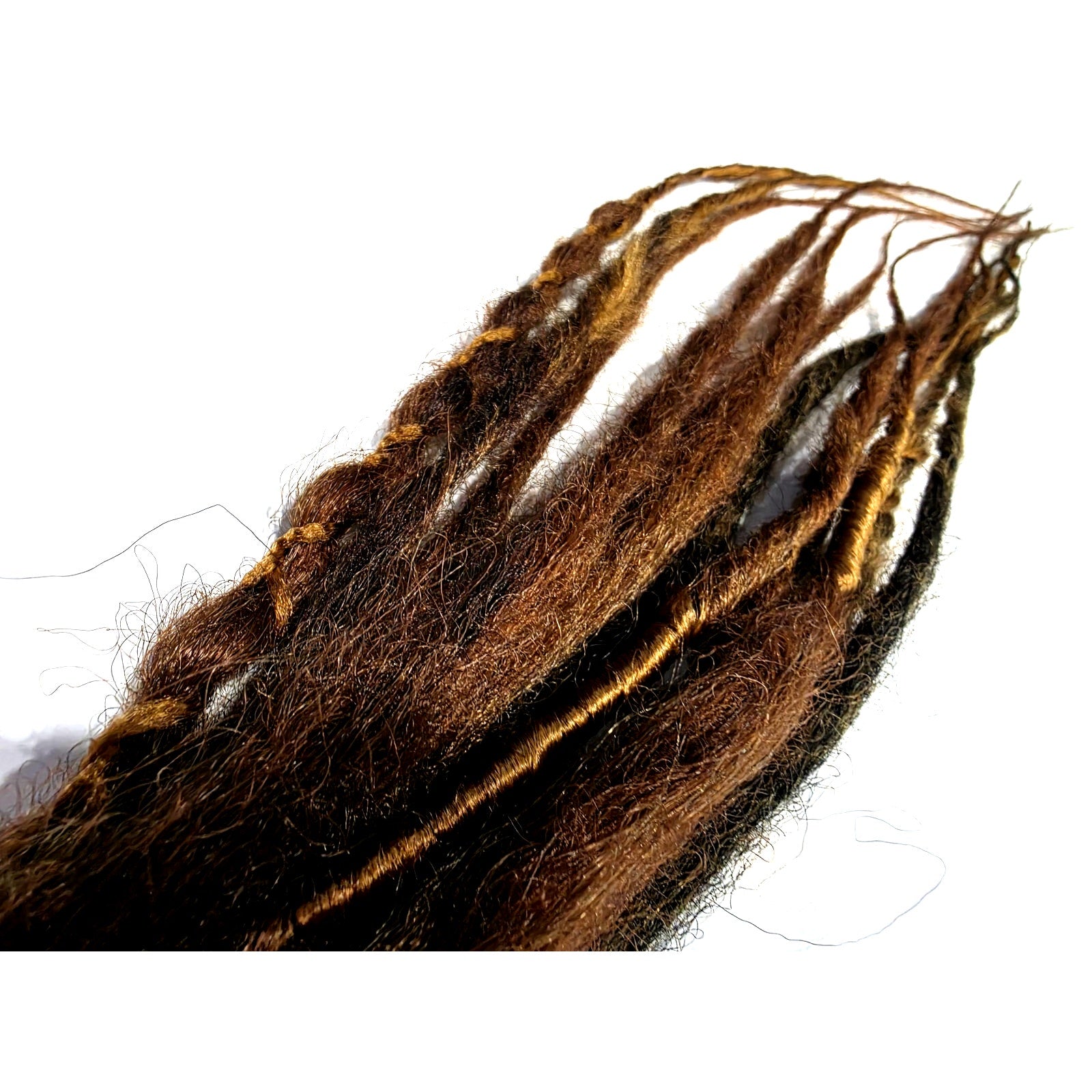 10 SE Single Ended Auburn Brown Mix Dreads Dreadlocks Hair Extensions