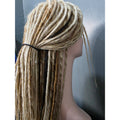 Full Cap Dreadlock Dread Wig Blonde Mix Light and Dark Synthetic Handmade 22 in