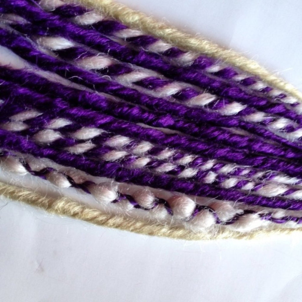 6 Double Ended Purple White DE Dreads Dreadlocks Hair Extensions