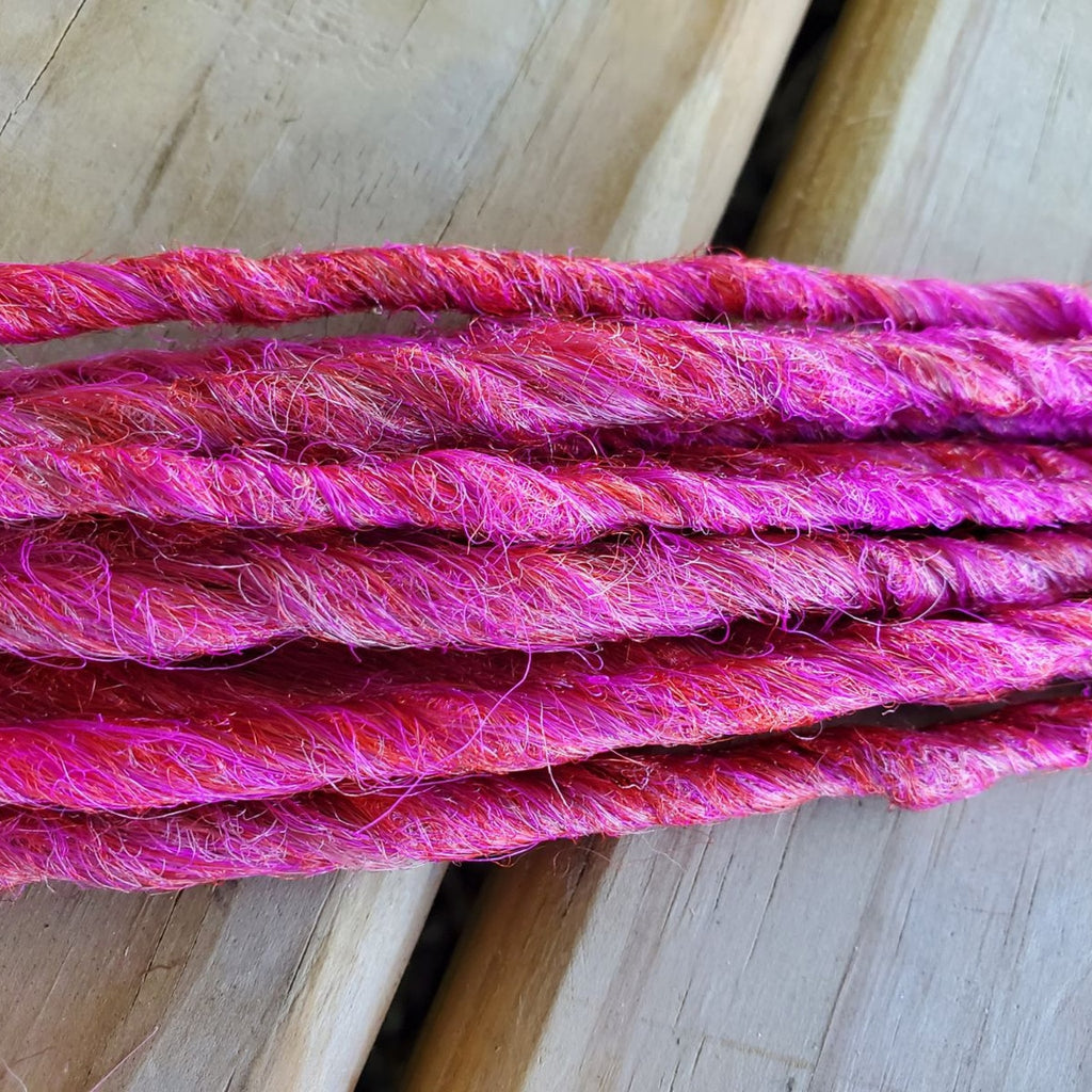 10 SE Single Ended Dark Pink Dreads Dreadlock Hair Extensions