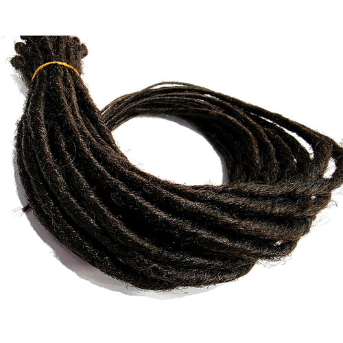 10 SE Single Ended Dark Black Brown Synthetic Dreads Dreadlock Hair Extensions