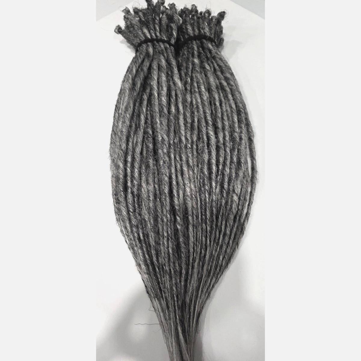 80 SE Single Ended Synthetic Grey Gray Silver Dreads Dreadlocks Hair Extensions