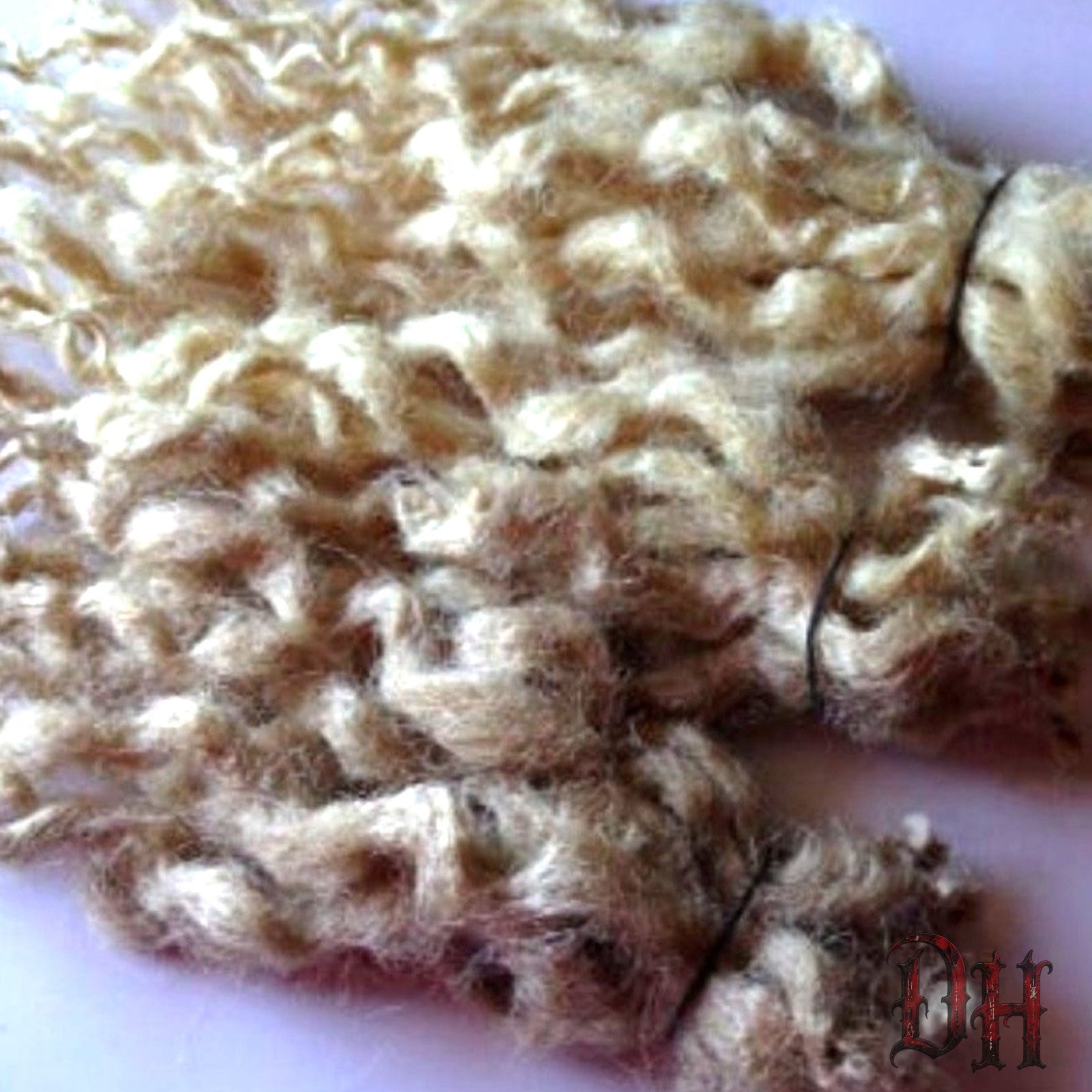 30 SE Single Ended Blonde Wavy Curly Dreads Dreadlock Hair Extensions
