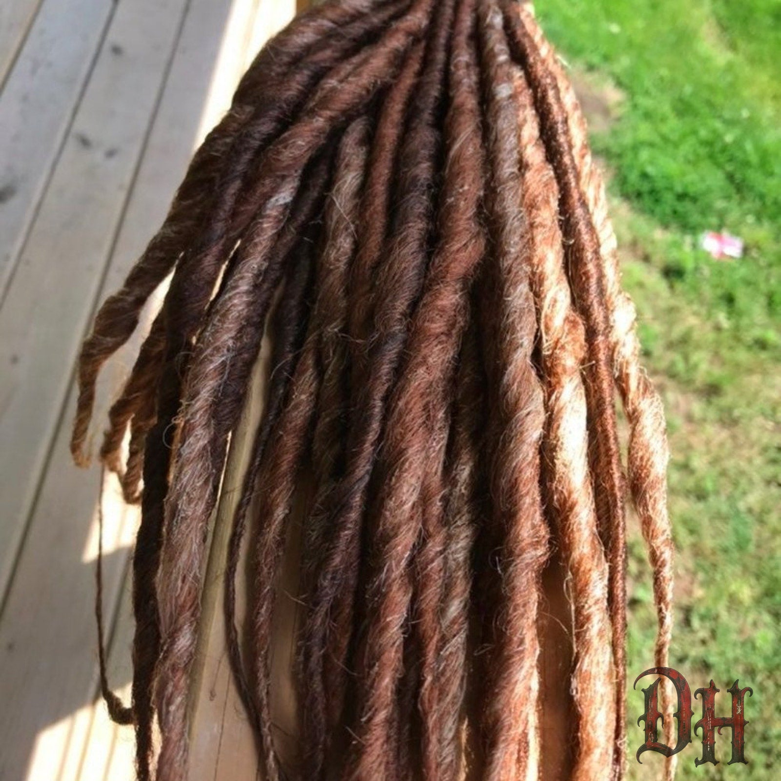 30 SE Single Ended Brown Auburn Dreads Dreadlocks Hair Extensions