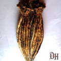 30 SE Single Ended Mix Dreads Dreadlocks Hair Extensions Brown Blonde Auburn
