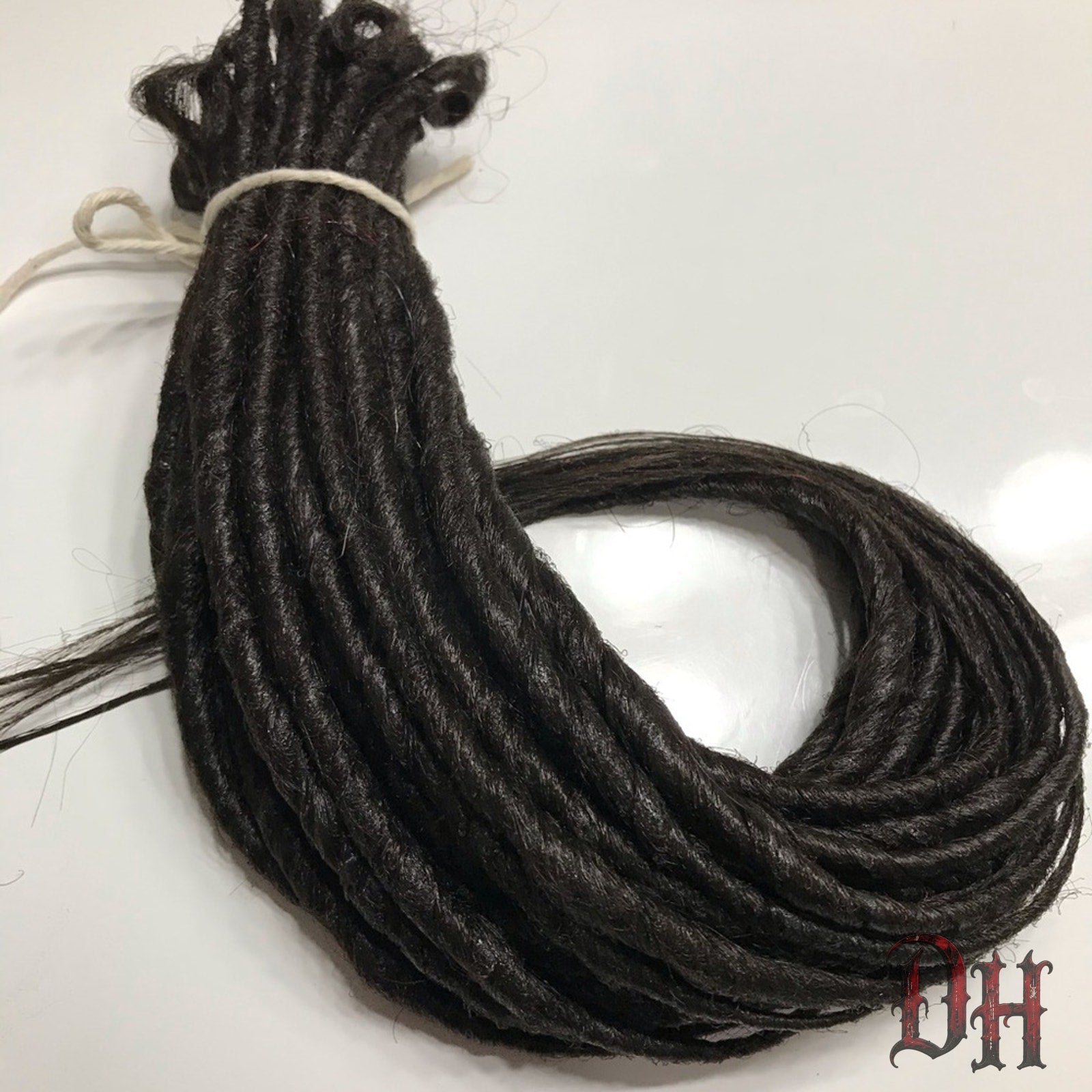 30 SE Single Ended Off Black Dreads Dreadlocks Hair Extensions