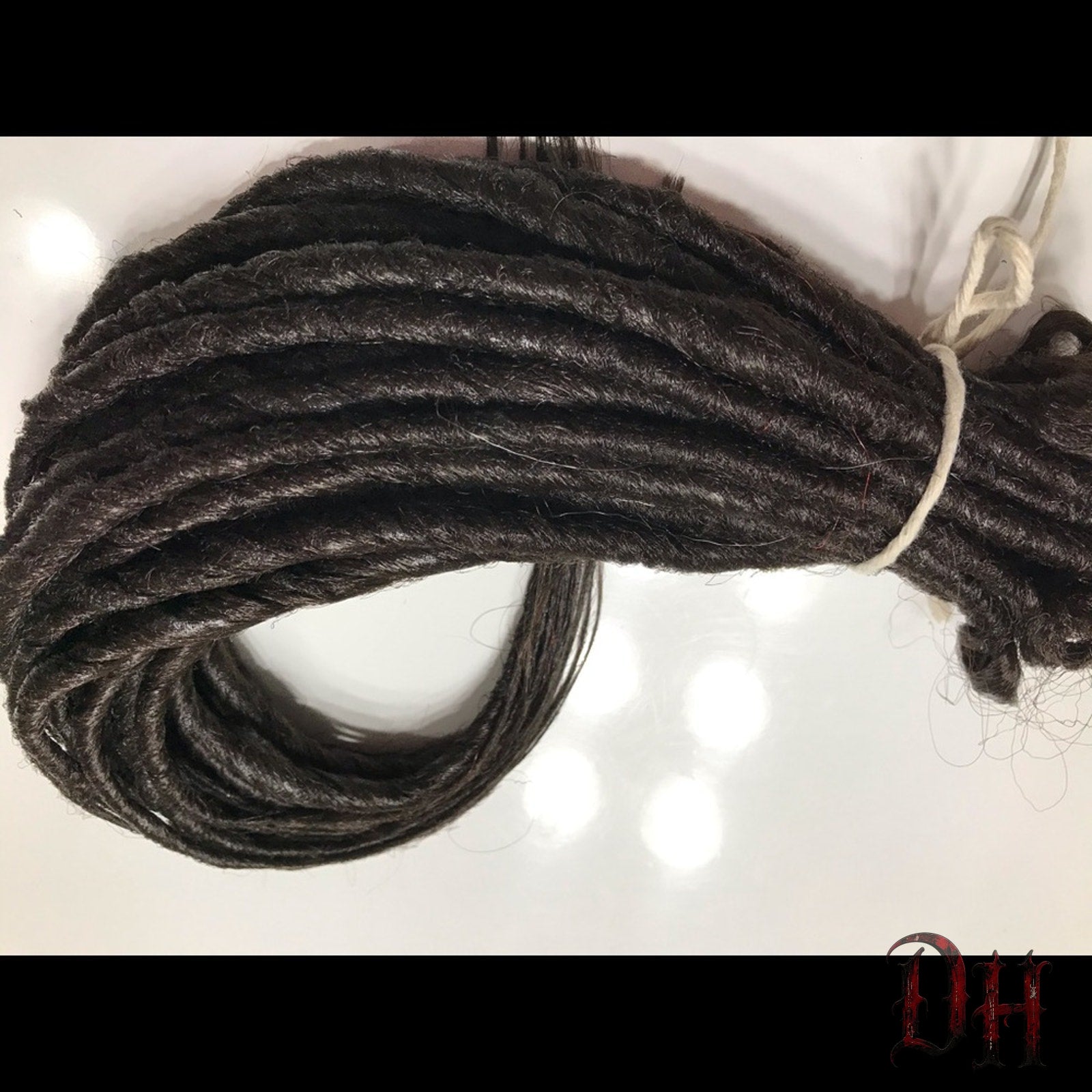 30 SE Single Ended Off Black Dreads Dreadlocks Hair Extensions