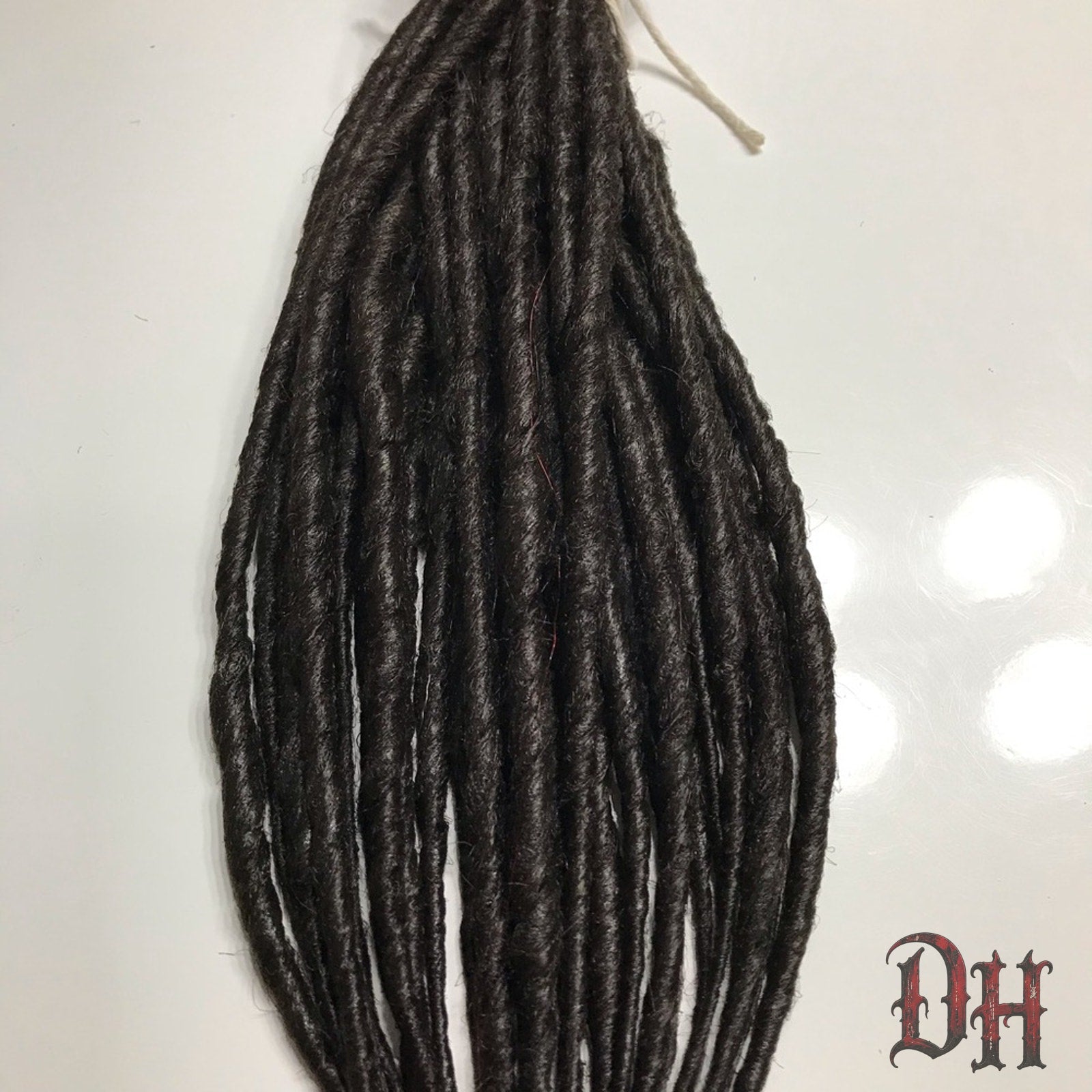 30 SE Single Ended Off Black Dreads Dreadlocks Hair Extensions