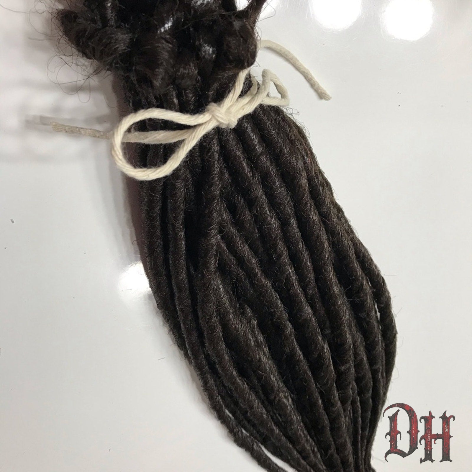 30 SE Single Ended Off Black Dreads Dreadlocks Hair Extensions
