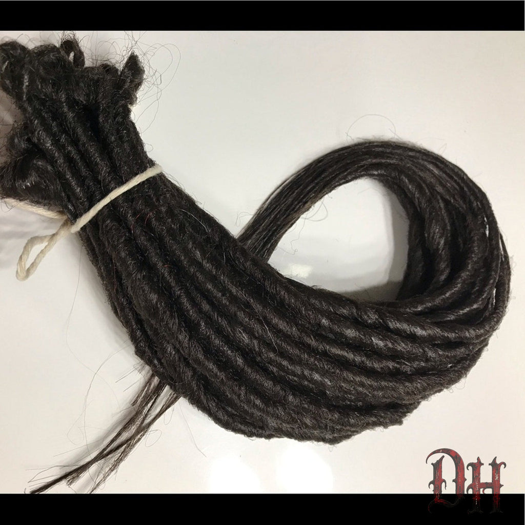 30 SE Single Ended Off Black Dreads Dreadlocks Hair Extensions