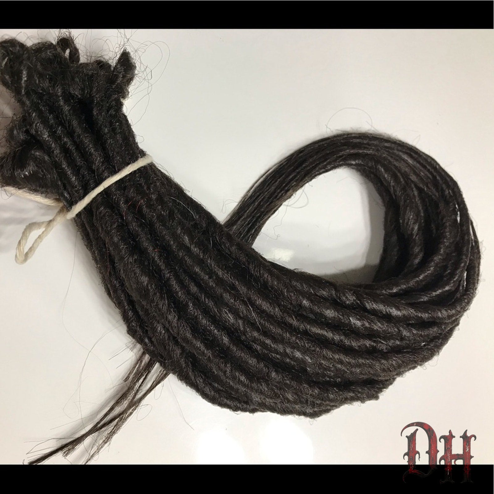 30 SE Single Ended Off Black Dreads Dreadlocks Hair Extensions
