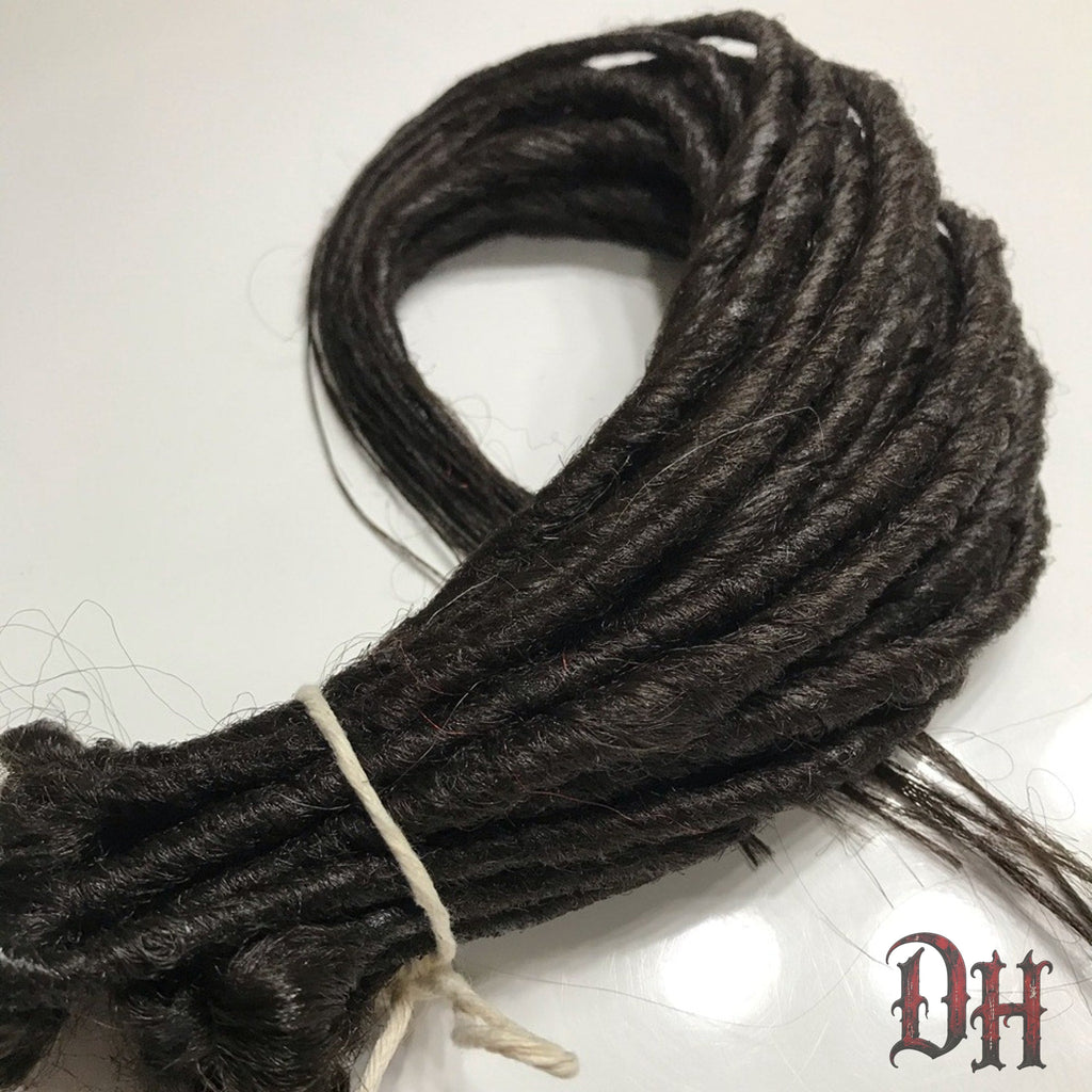 30 SE Single Ended Off Black Dreads Dreadlocks Hair Extensions