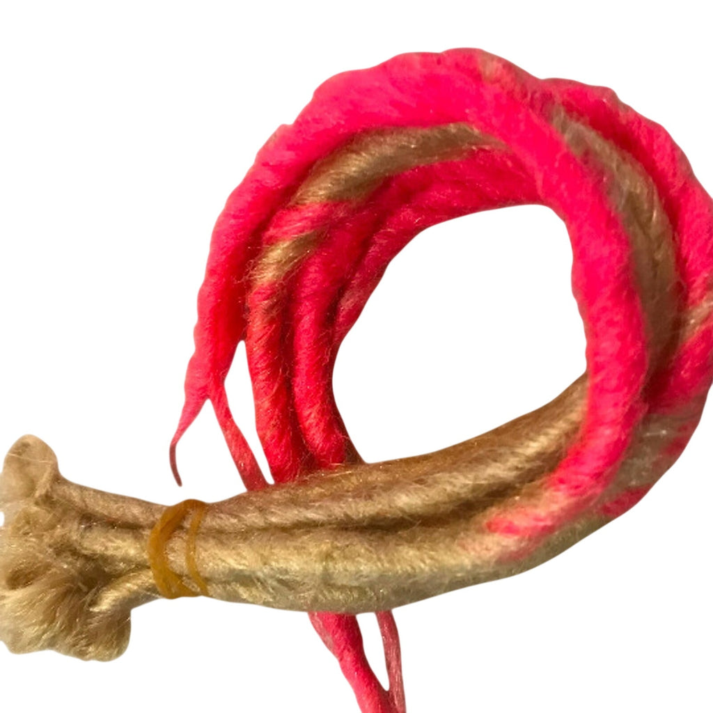 10 SE Single Ended Blonde Pink Ombre Transitional Dread Dreadlock Hair Extension